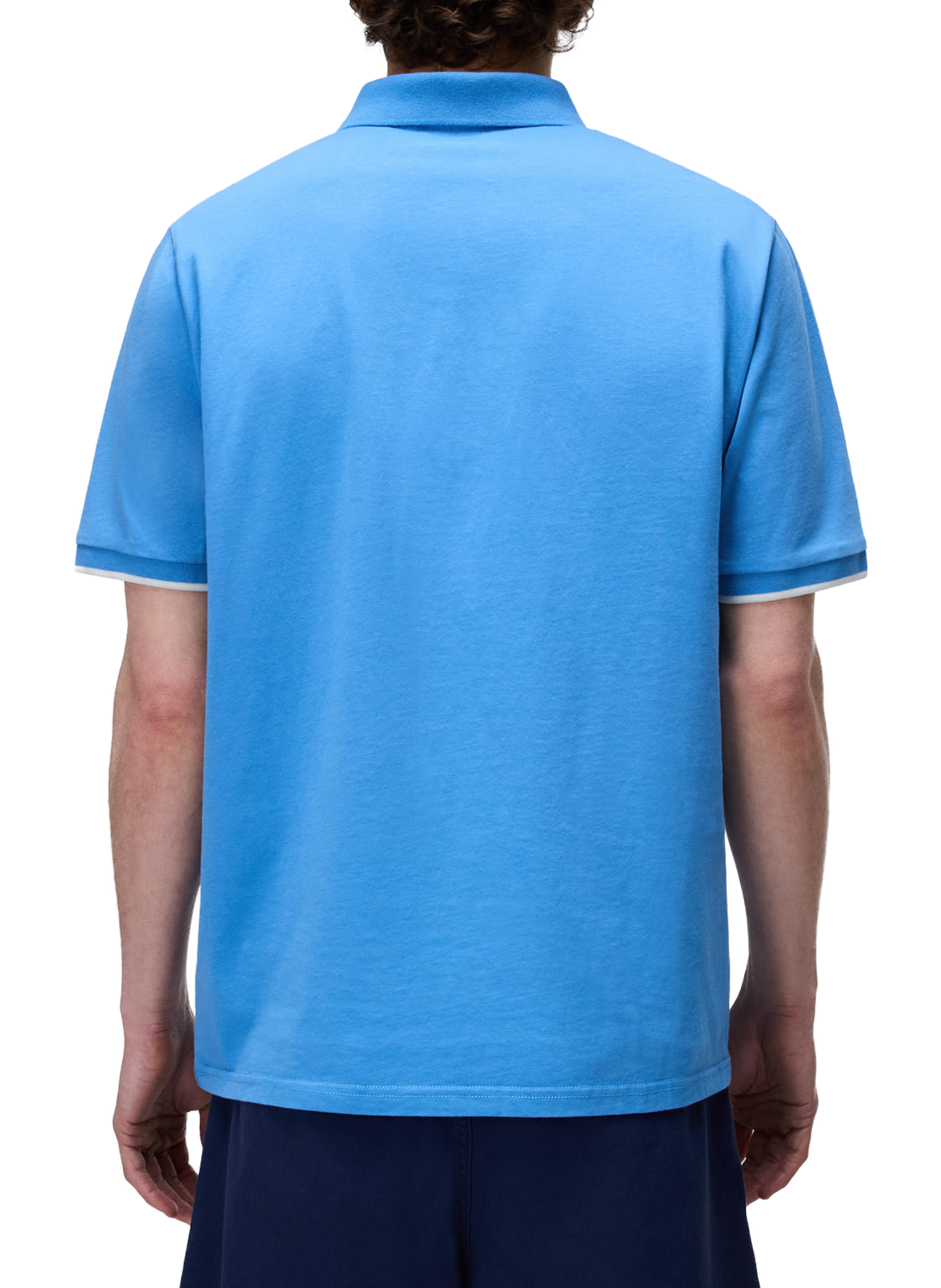 Polo droit à badge en coton  NAPAPIJRI Bleu