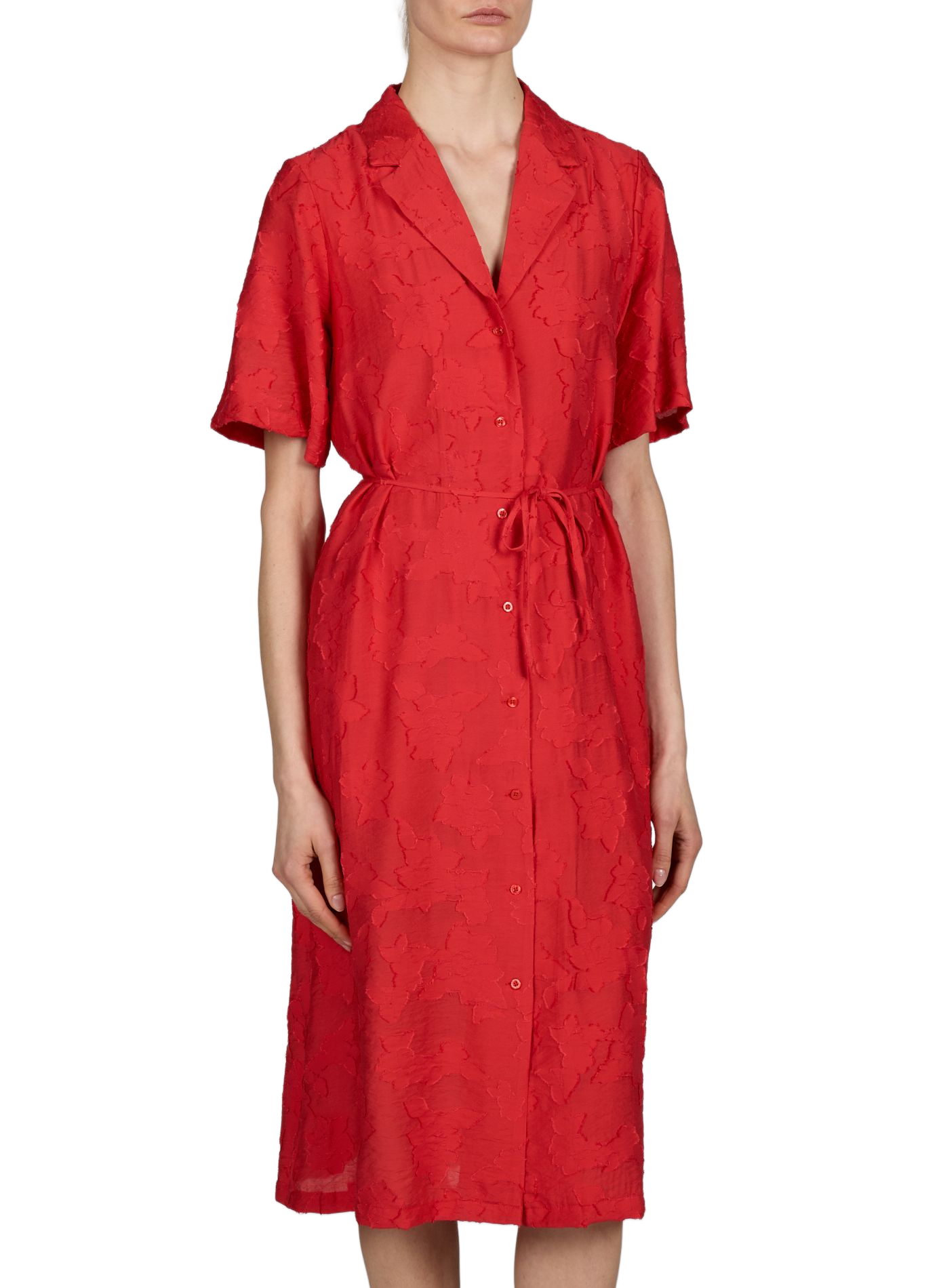 Robe midi avec broderies OBJECT Beige