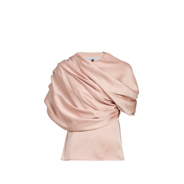 Top satiné drapé semi-ajusté Top satiné drapé semi-ajusté