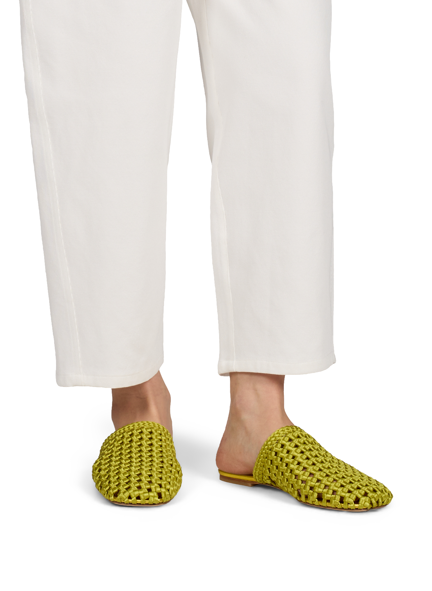 Flat leather Marina mules STUART WEITZMAN Yellow