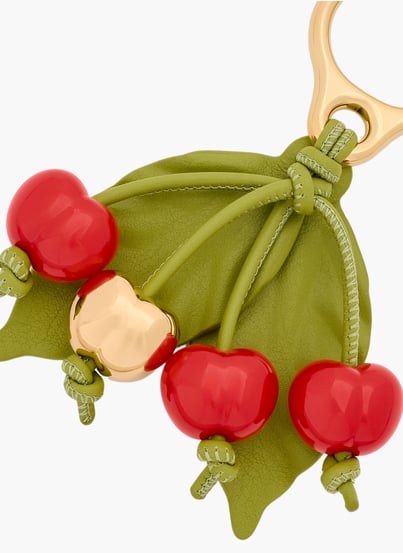 Paula's Ibiza - Charm cerises en cuir de veau classique