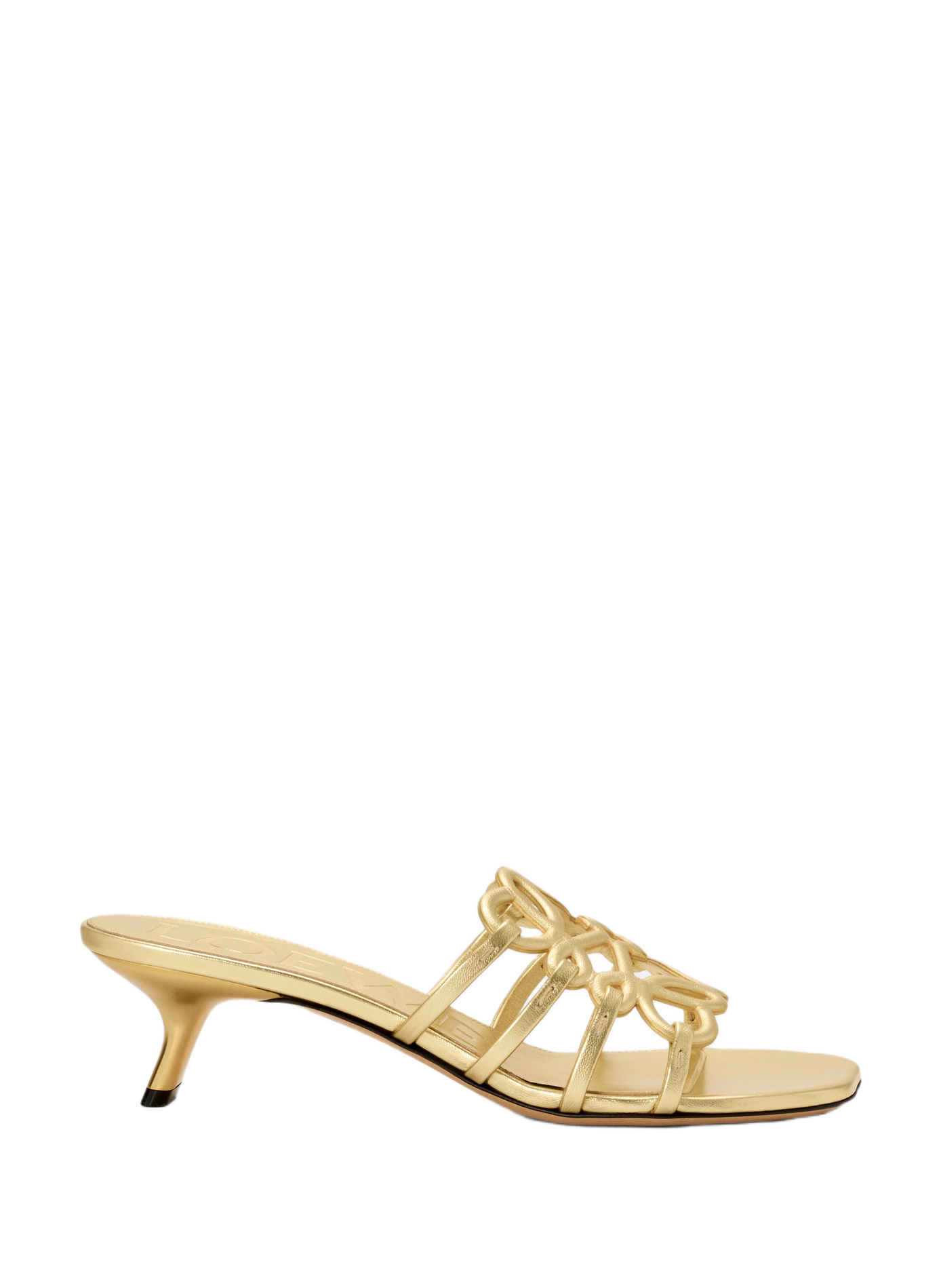 Petal Anagram Lamb Leather Mules LOEWE Golden