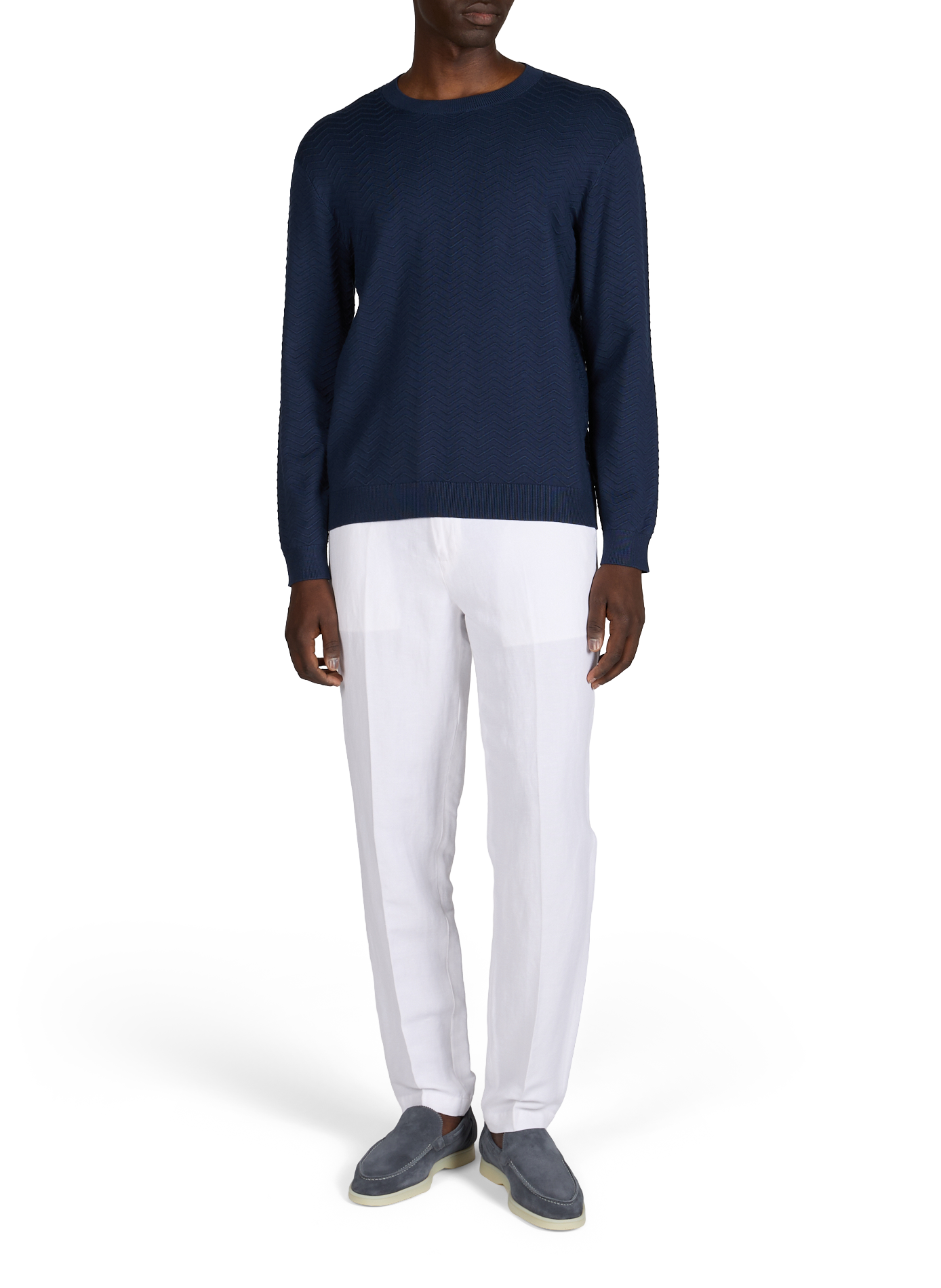 Pantalon en lin mélangé ARMANI EXCHANGE Blanc