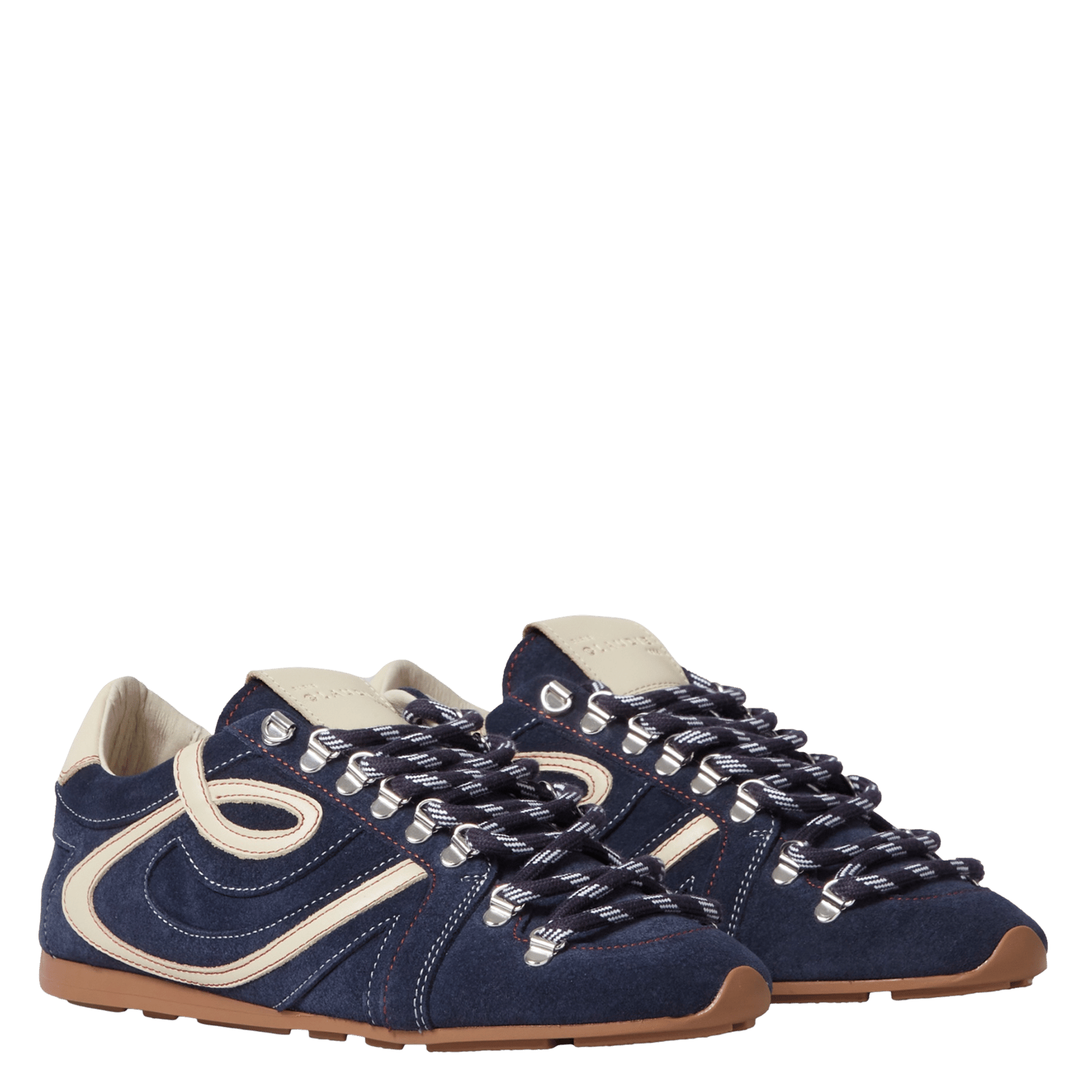 Baskets basses en cuir velours CLAUDIE PIERLOT Bleu