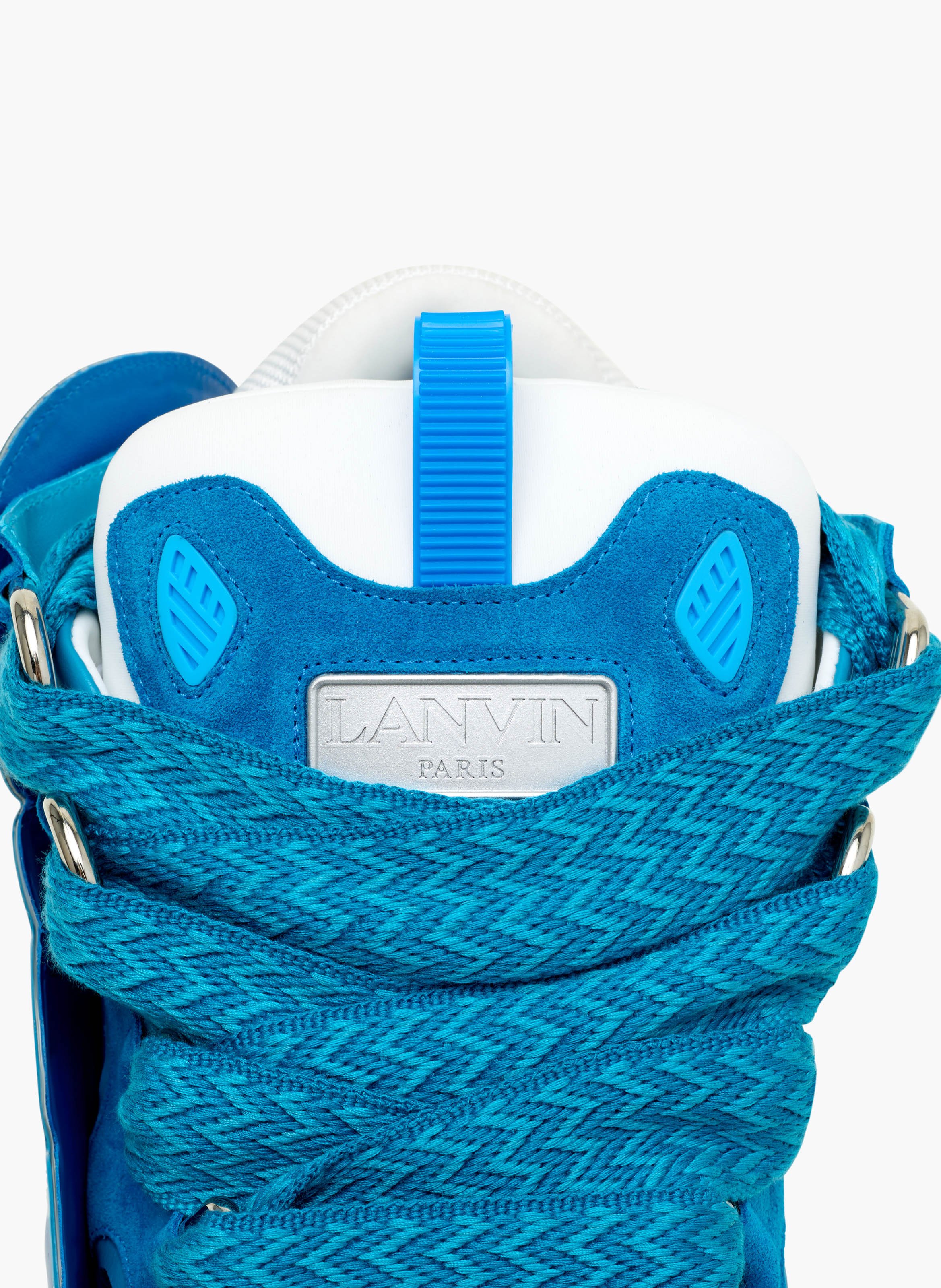 Sneakers urban curb en cuir à patch LANVIN Bleu