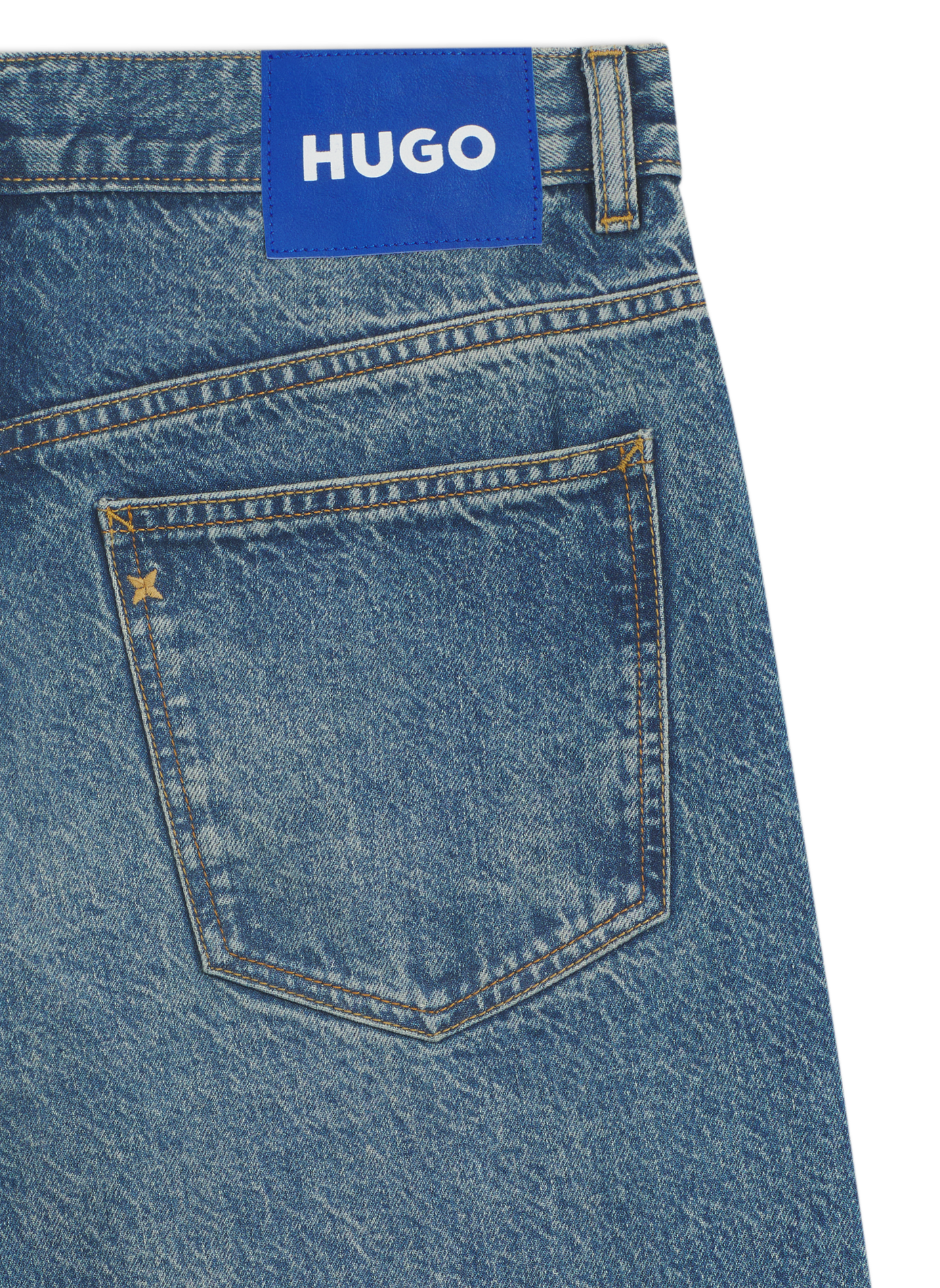 Mid-rise cotton jeans HUGO BLUE Blue