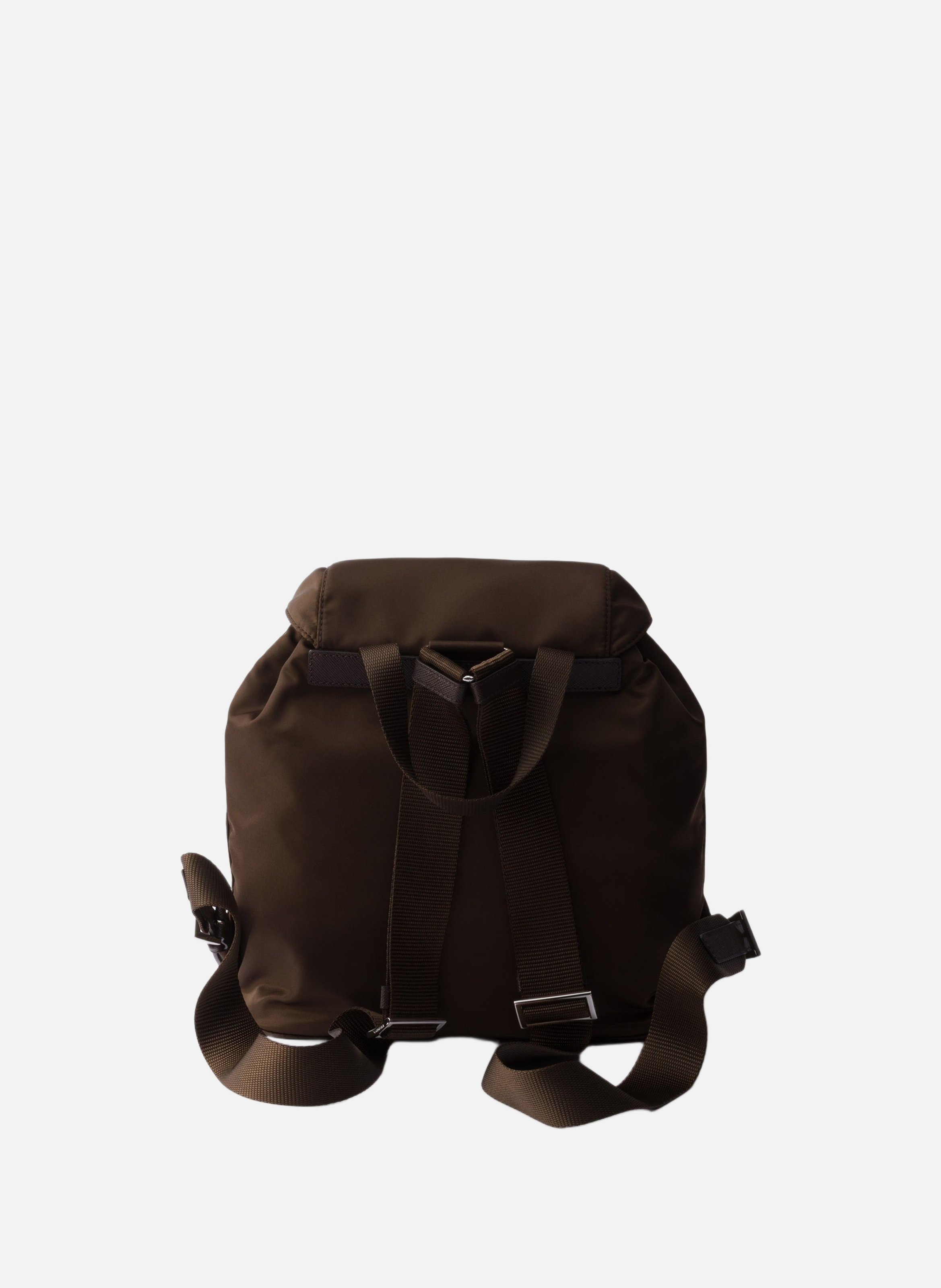 Petit sac à dos en re-nylon PRADA Marron
