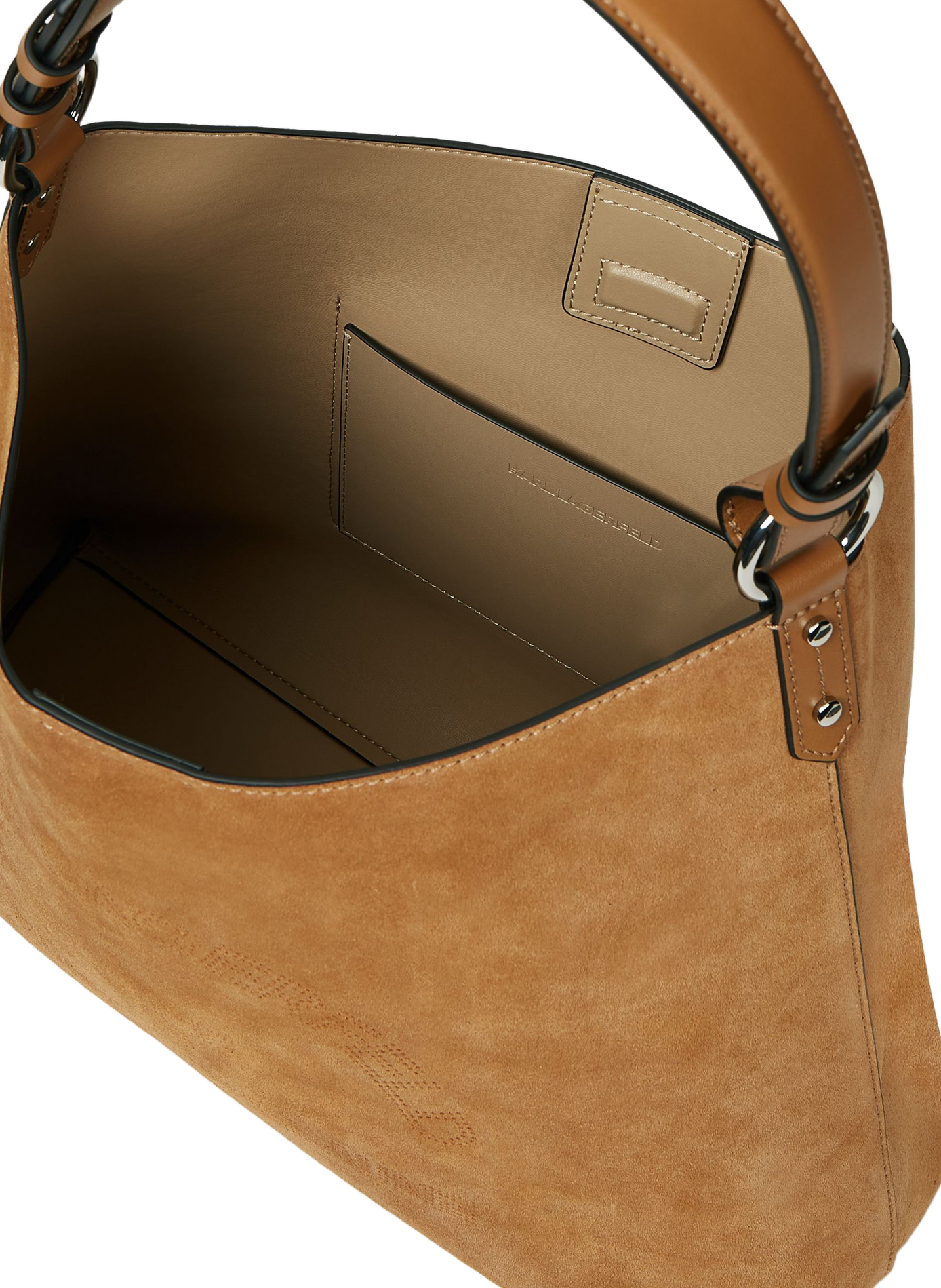 Tasche K/Daily aus Wildleder KARL LAGERFELD Braun