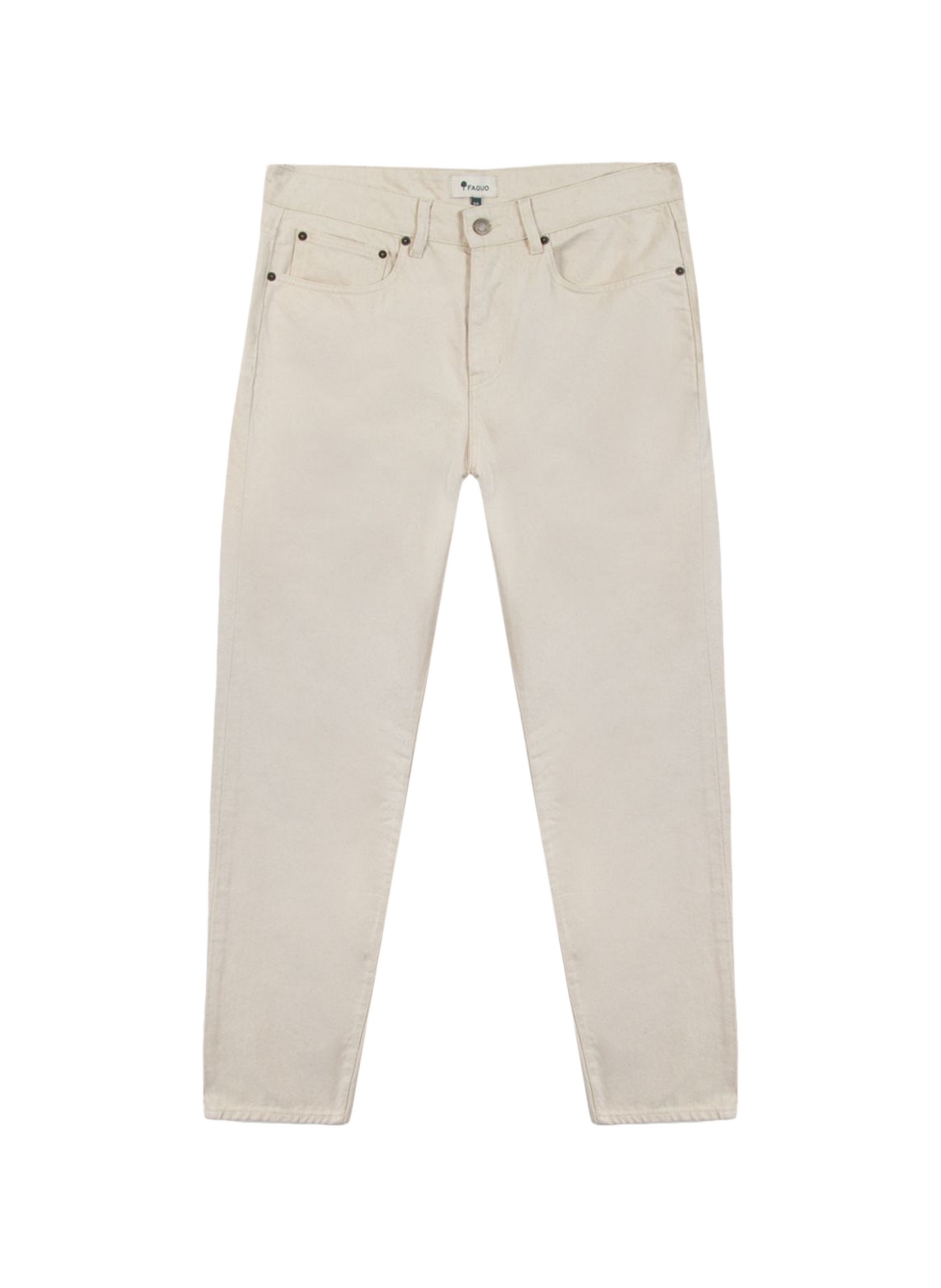 Rechte blauwe jeans van katoen FAGUO Beige