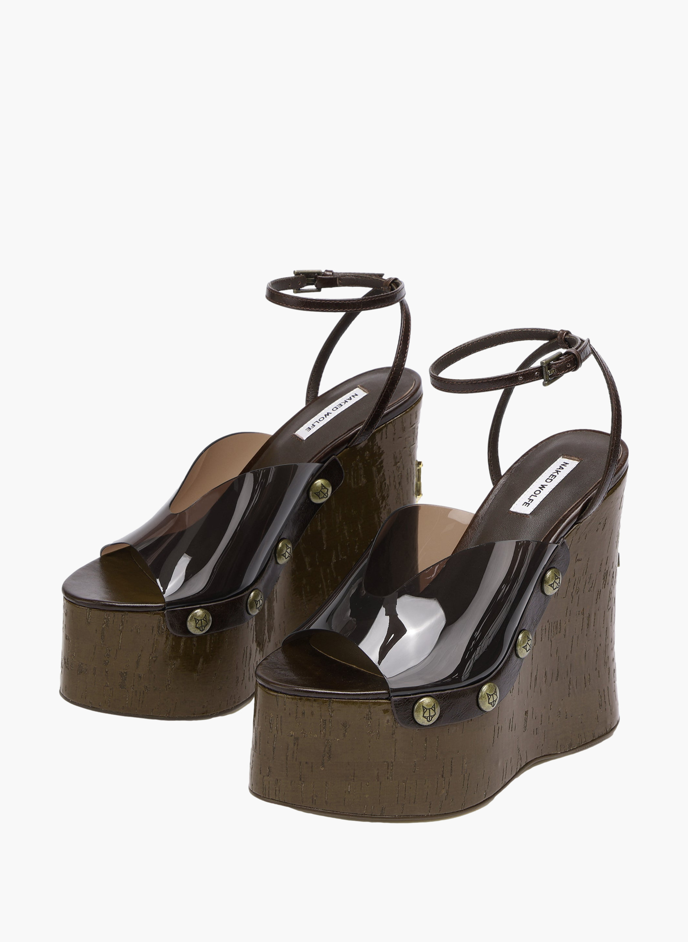 Chaussures à talons tiger lilly en tpu | Marron NAKED WOLFE Femme