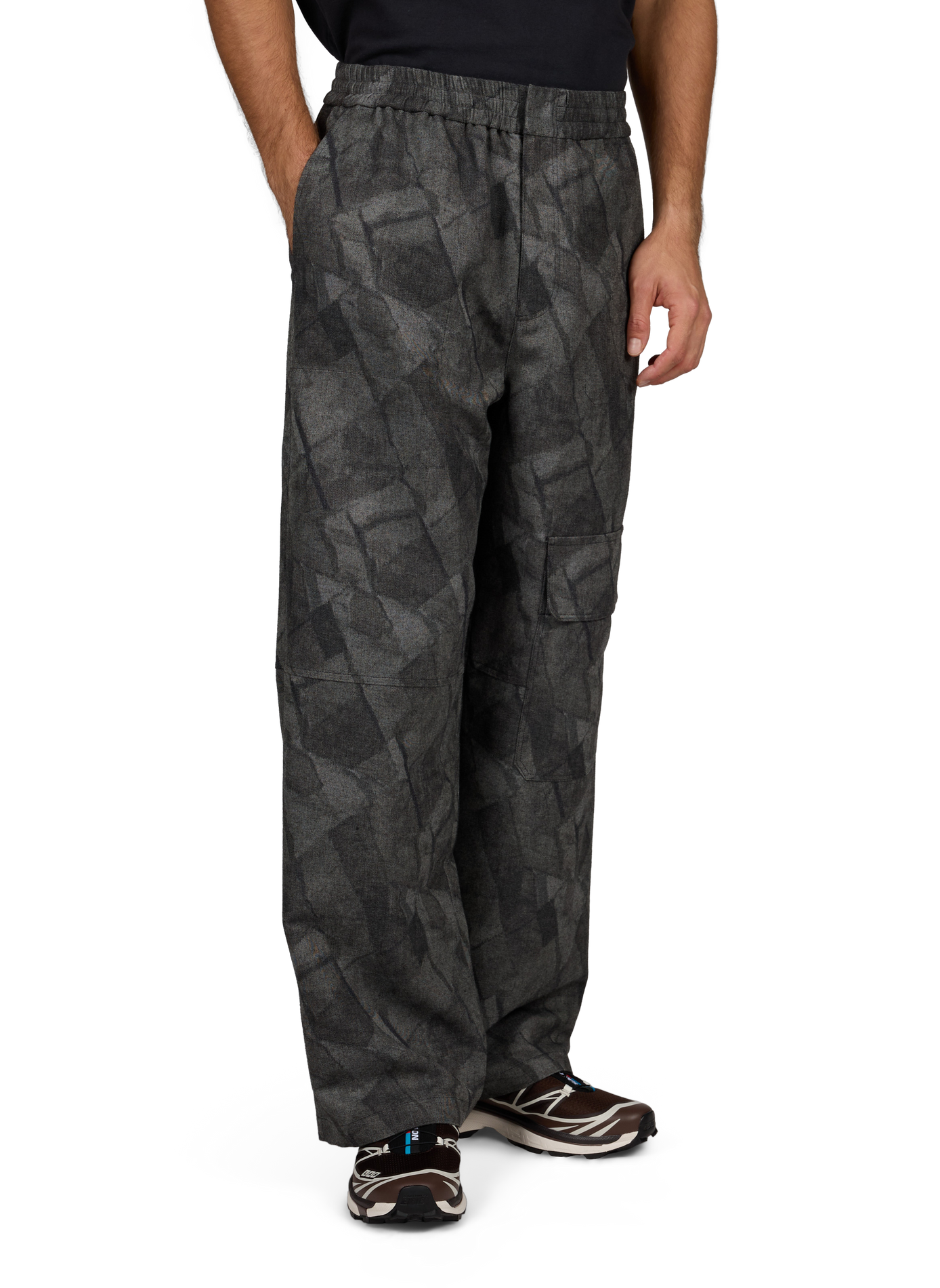 Pantalón ancho estampado MAISON KITSUNÉ Gris