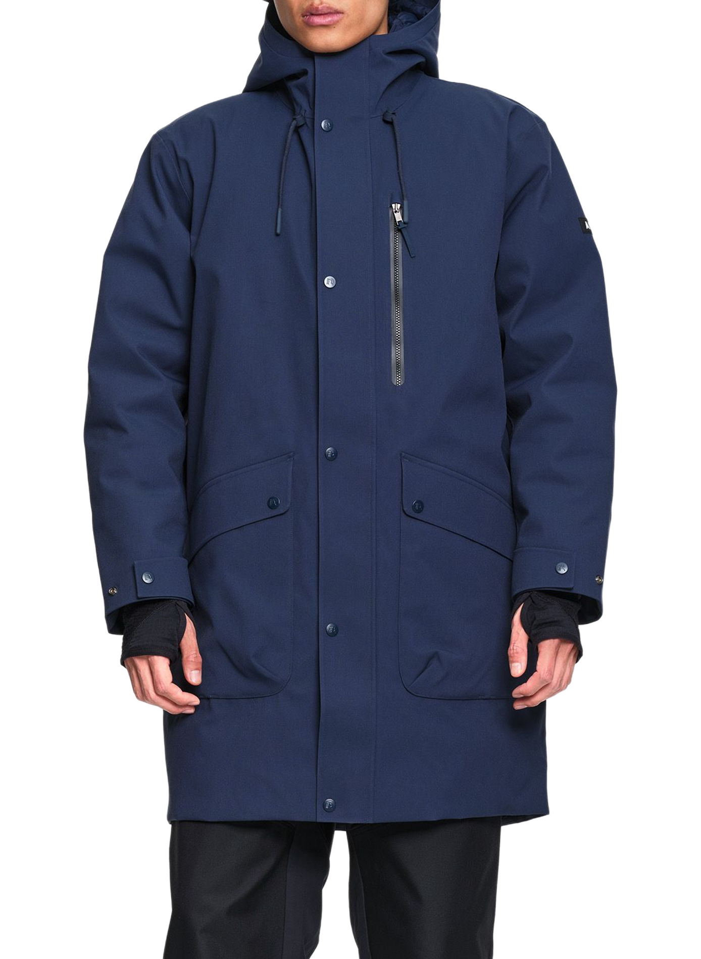 Parka droite à capuche AIGLE Bleu