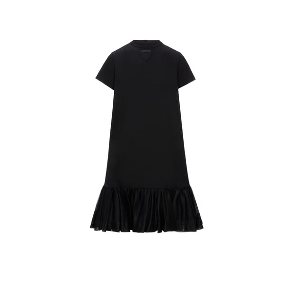 Robe t-shirt à volants en coton