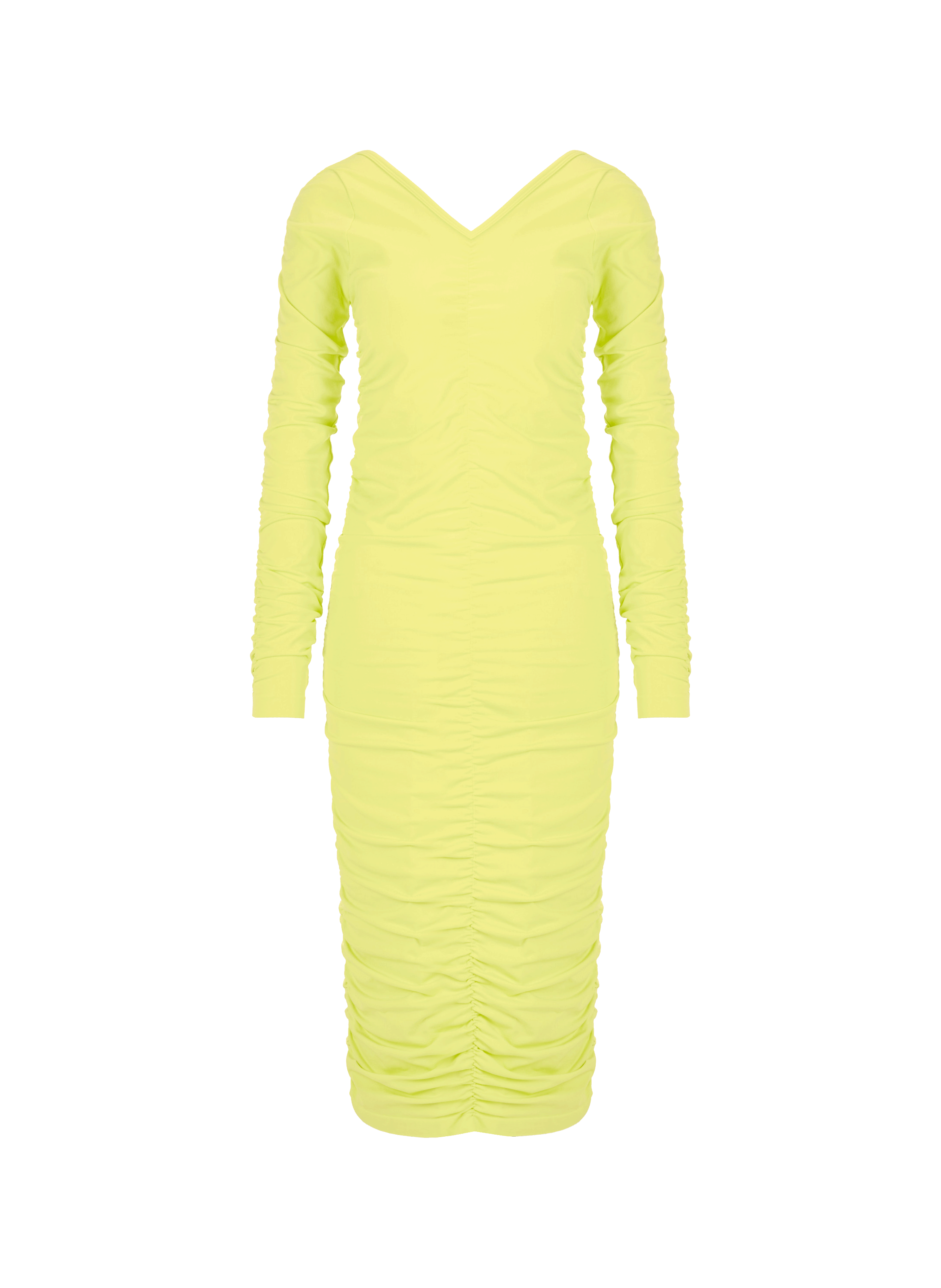 Robe avec fronces élastiquées