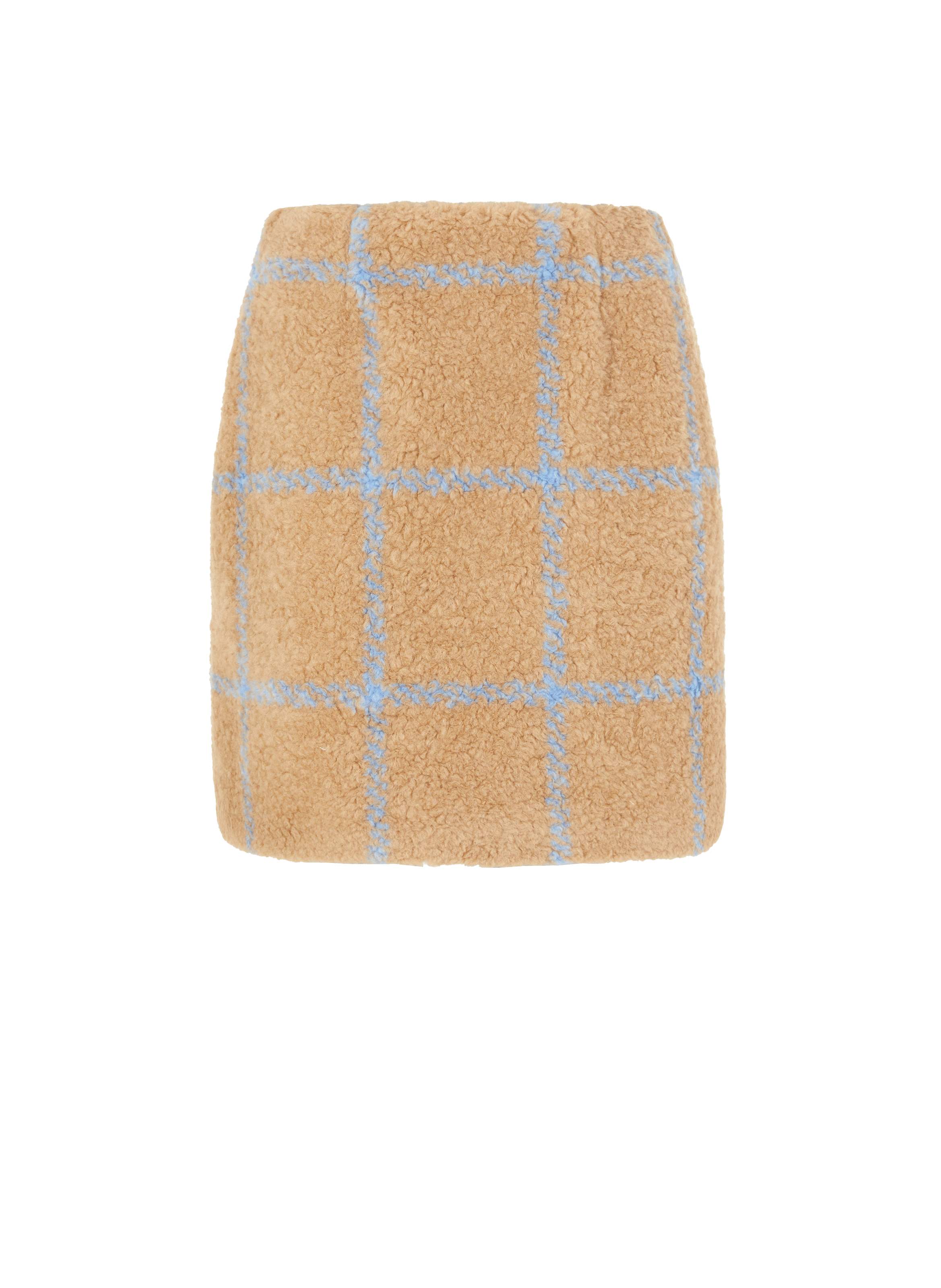 Jupe à carreaux en laine mélangée