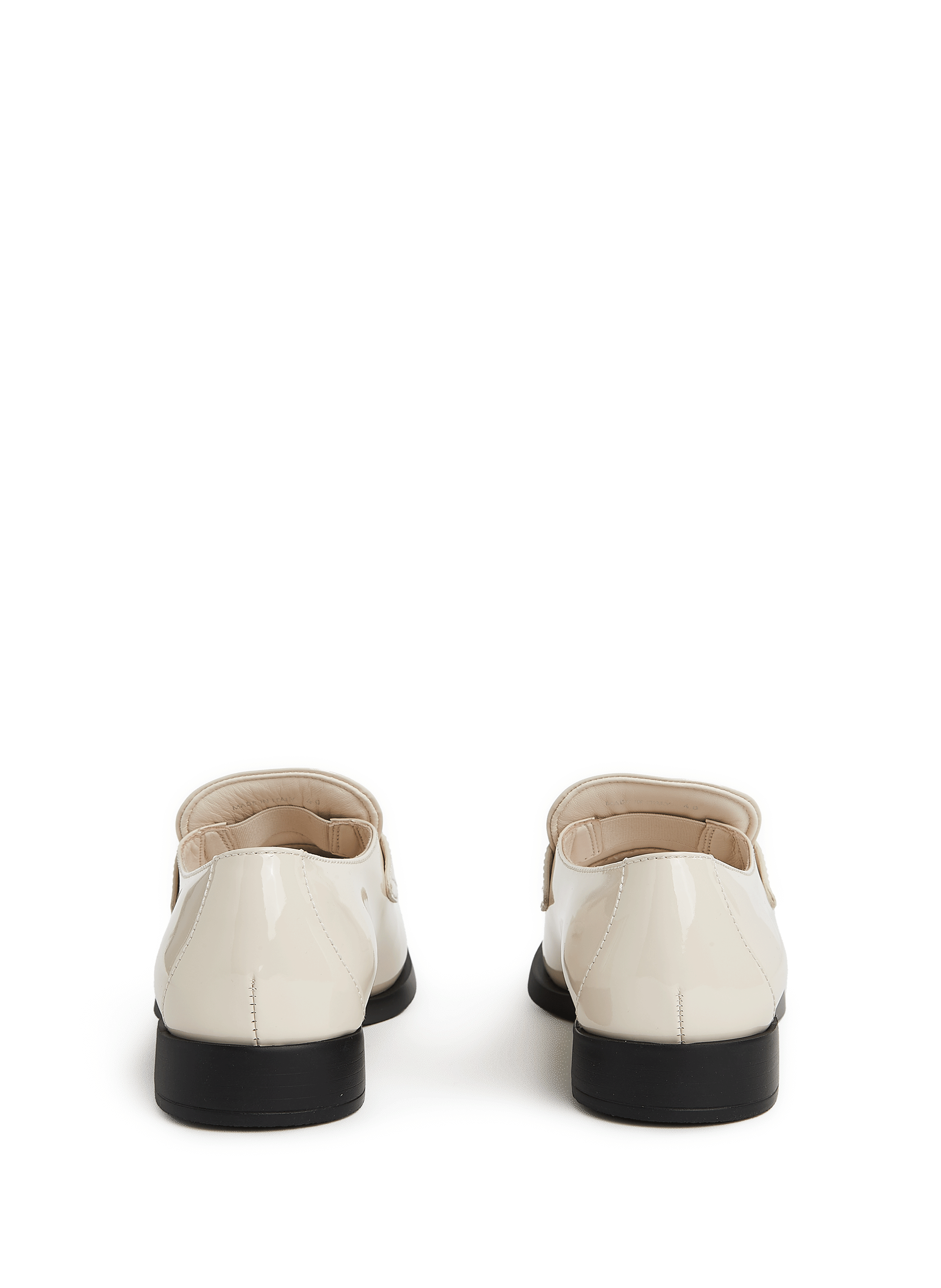 Mocassins en cuir verni PRADA Beige