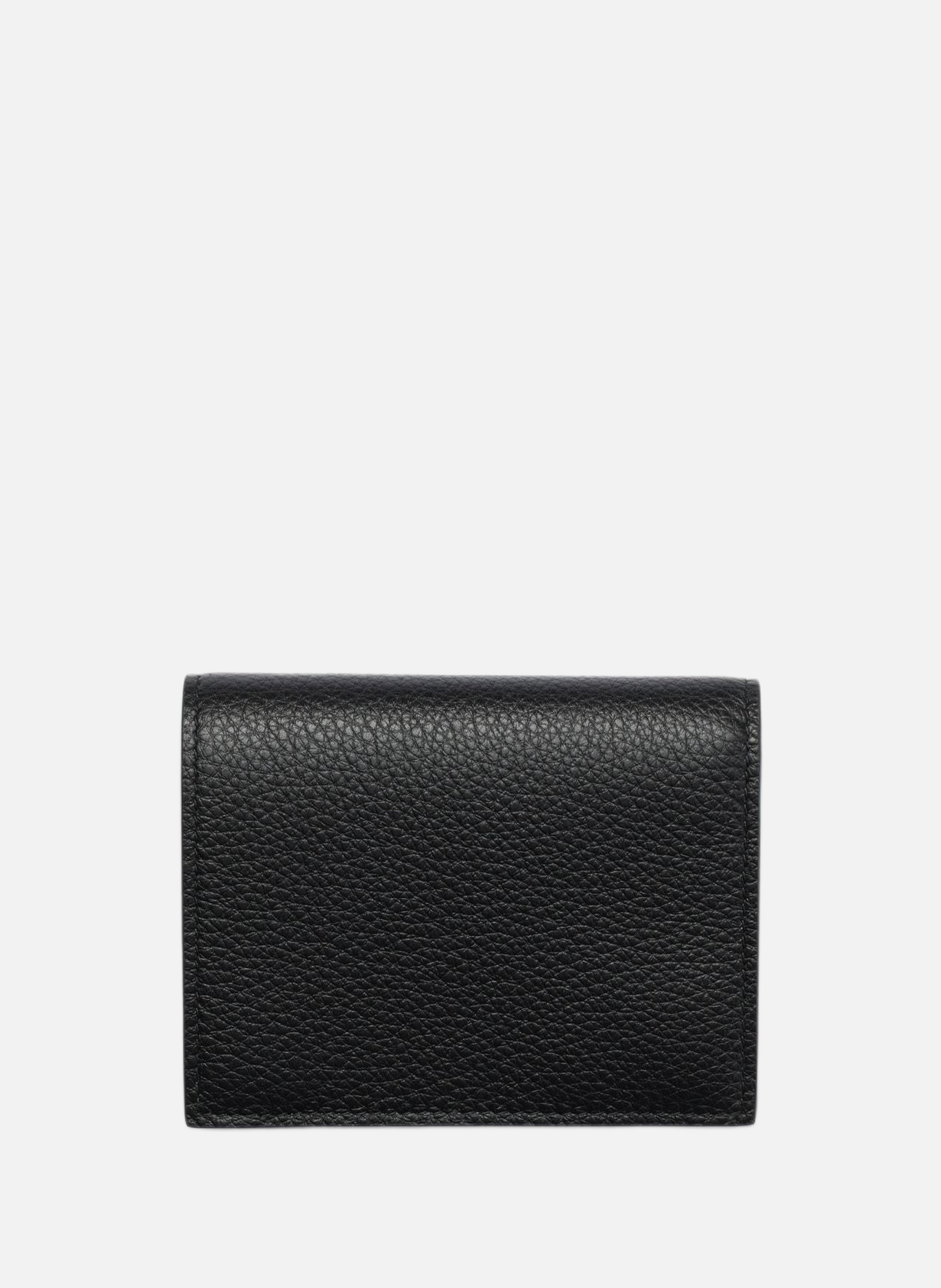 Petit portefeuille en cuir PRADA Noir