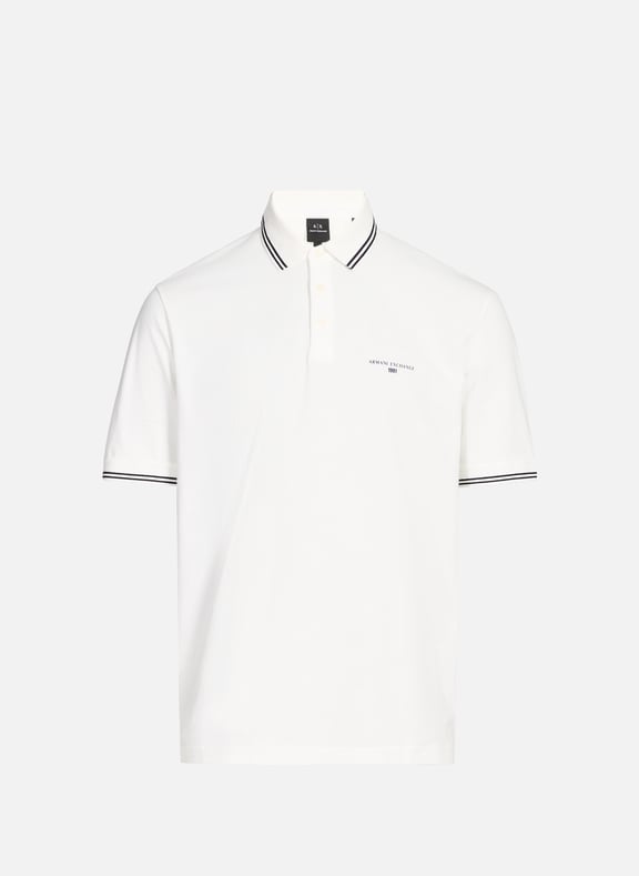 Cotton polo shirt White by ARMANI EXCHANGE ARMANI EXCHANGE Cotton polo shirt White