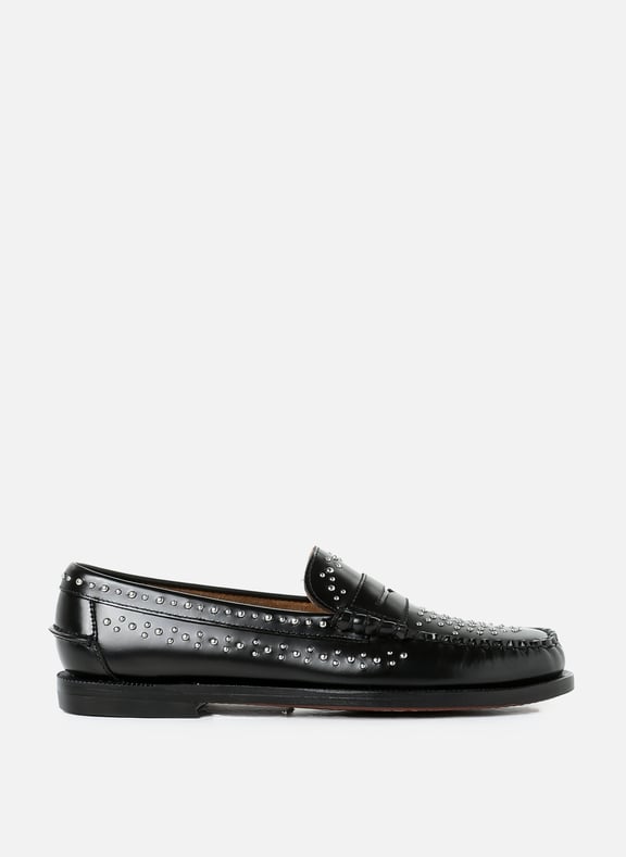 Leather Loafers with Dan Studs Black by SEBAGO SEBAGO Leather Loafers with Dan Studs Black