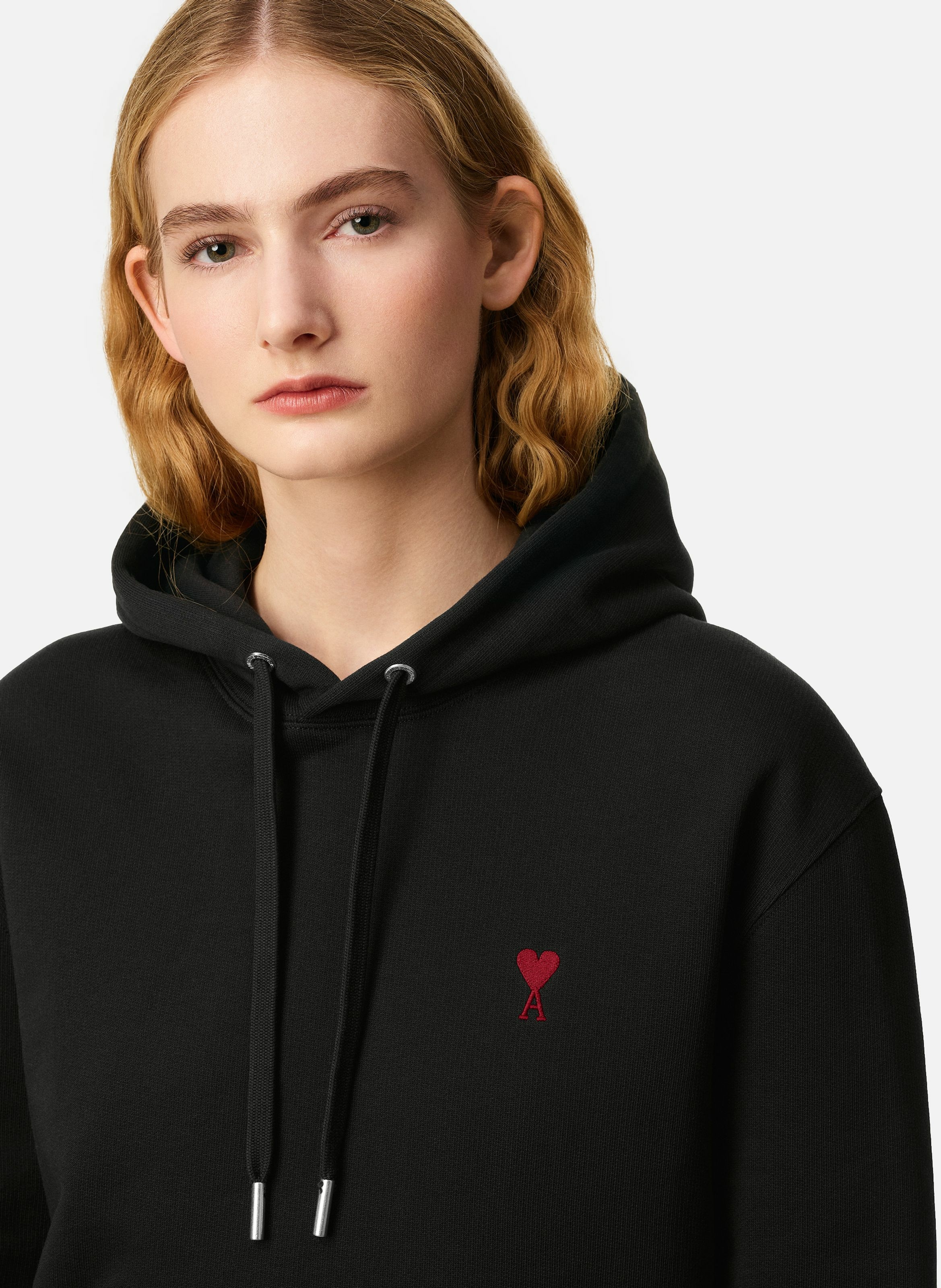 Hoodie ami de coeur rouge unisexe AMI PARIS Noir