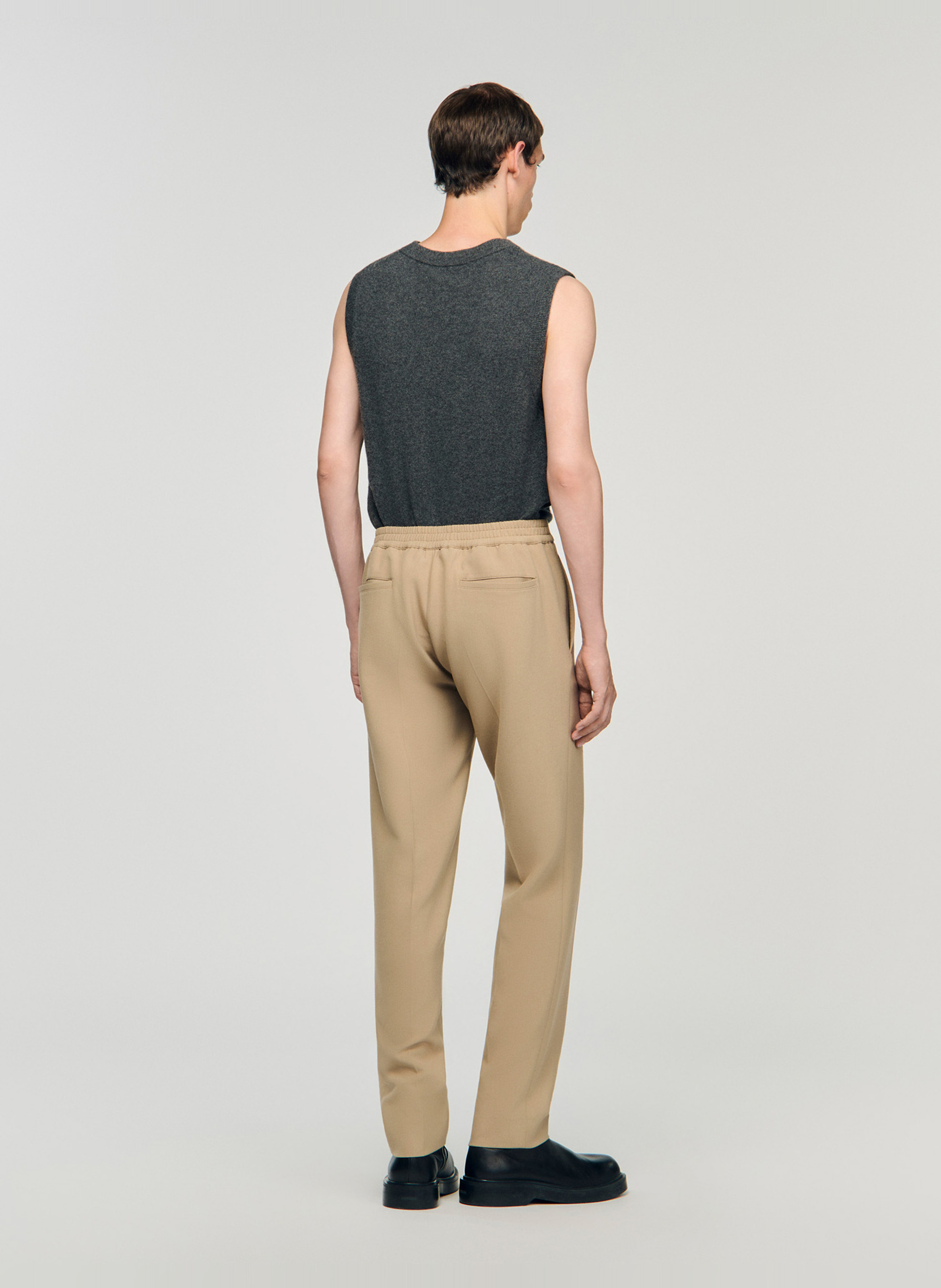 Pantalon droit SANDRO Beige