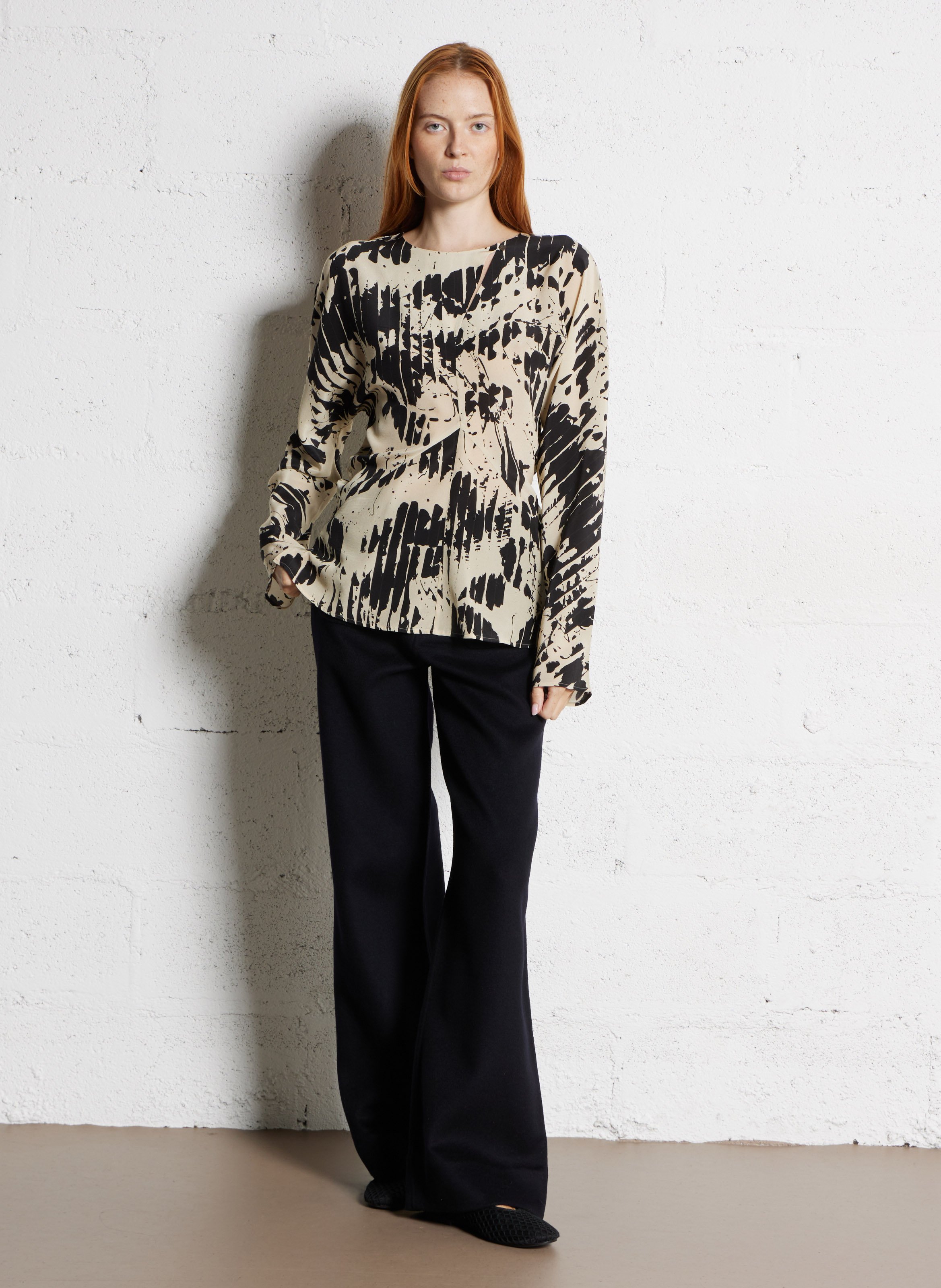 Pantalon droit en laine mélangée harold SOEUR Bleu