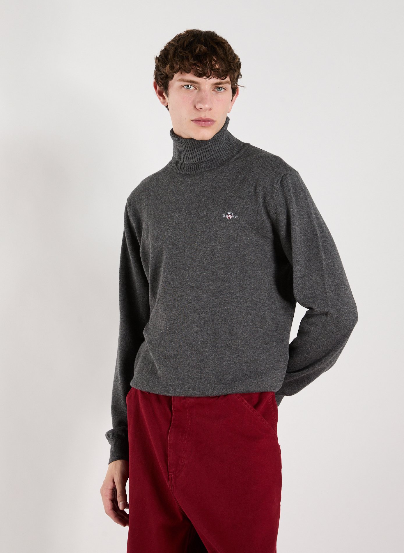 GANT Rollkragenpullover Grau