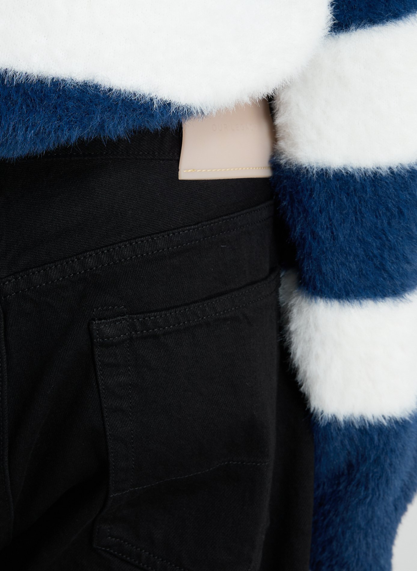 Wide leg selvedge cotton jeans OUR LEGACY Black