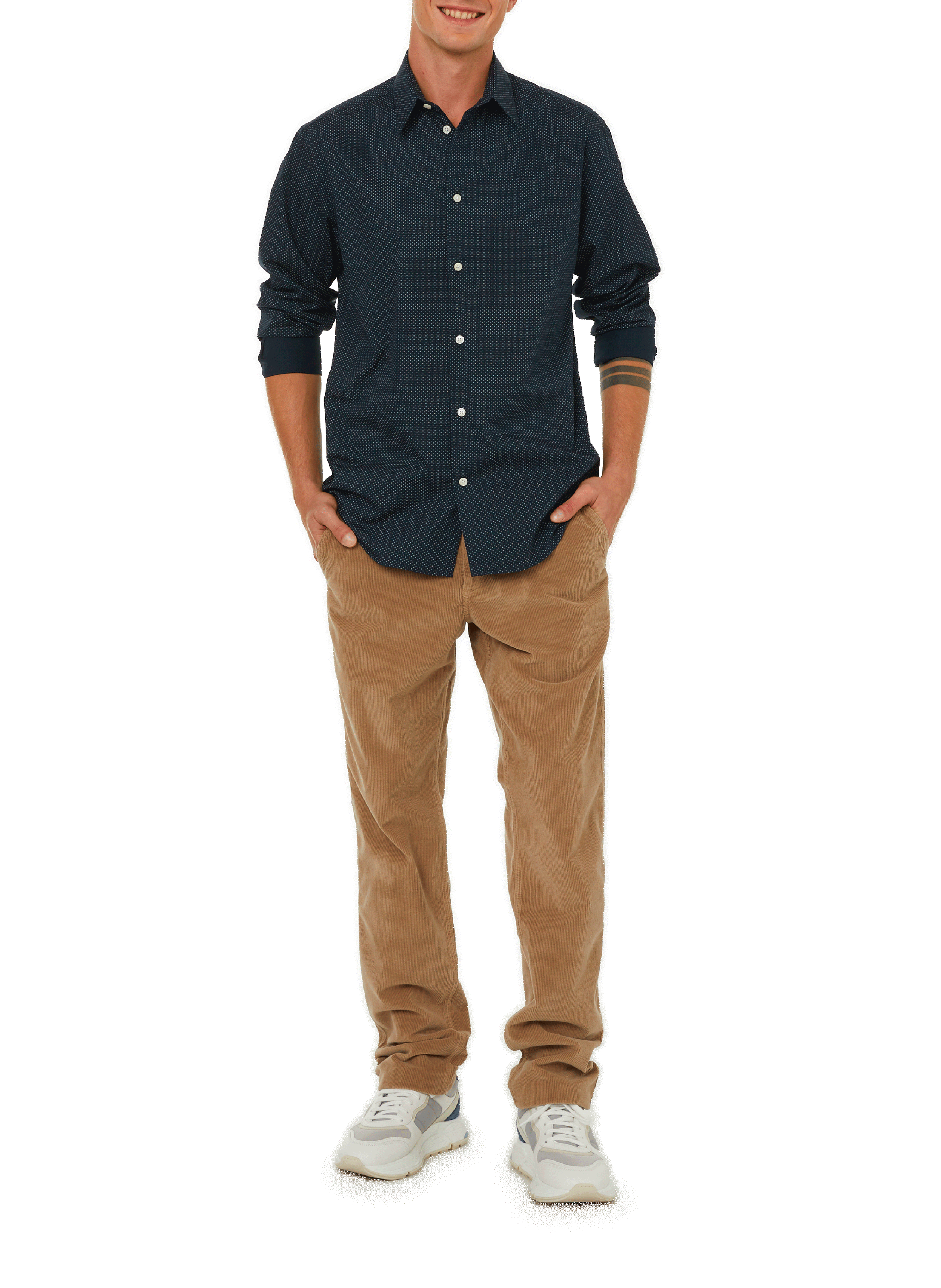 Chemise droite en coton AU PRINTEMPS PARIS Bleu