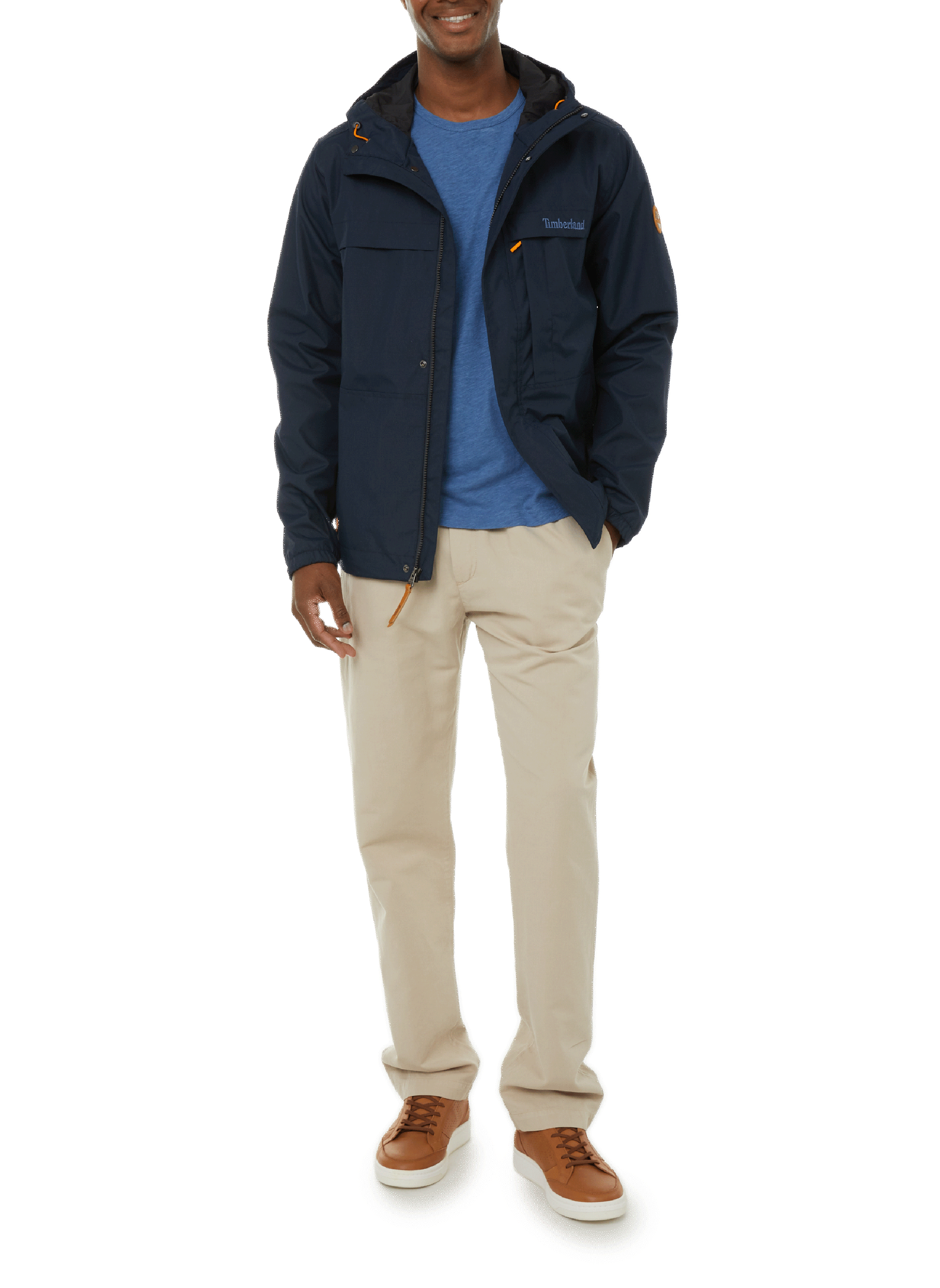 Hooded waterproof jacket TIMBERLAND Blue