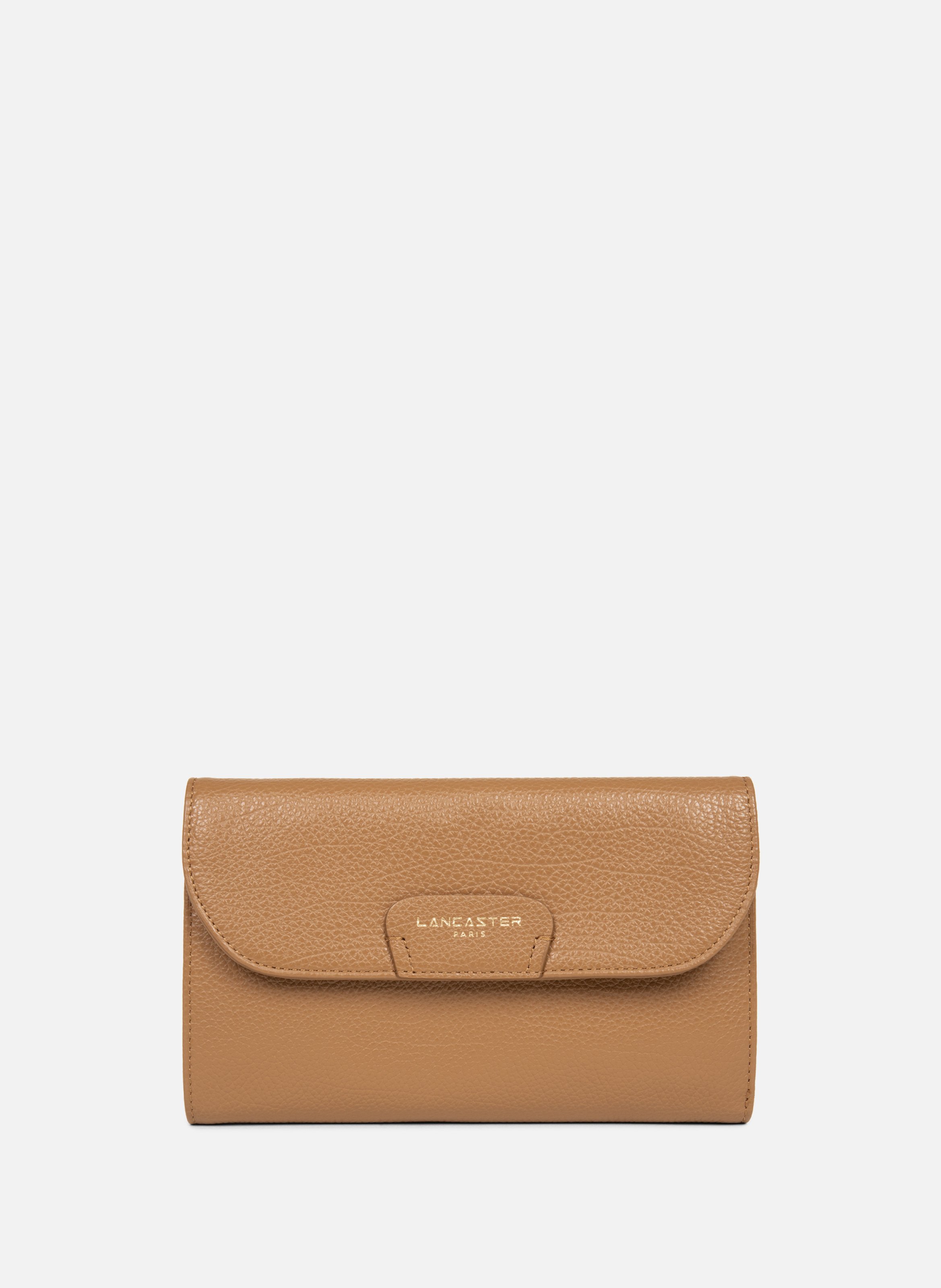 LANCASTER Back to back organizer wallet - Dune Brown
