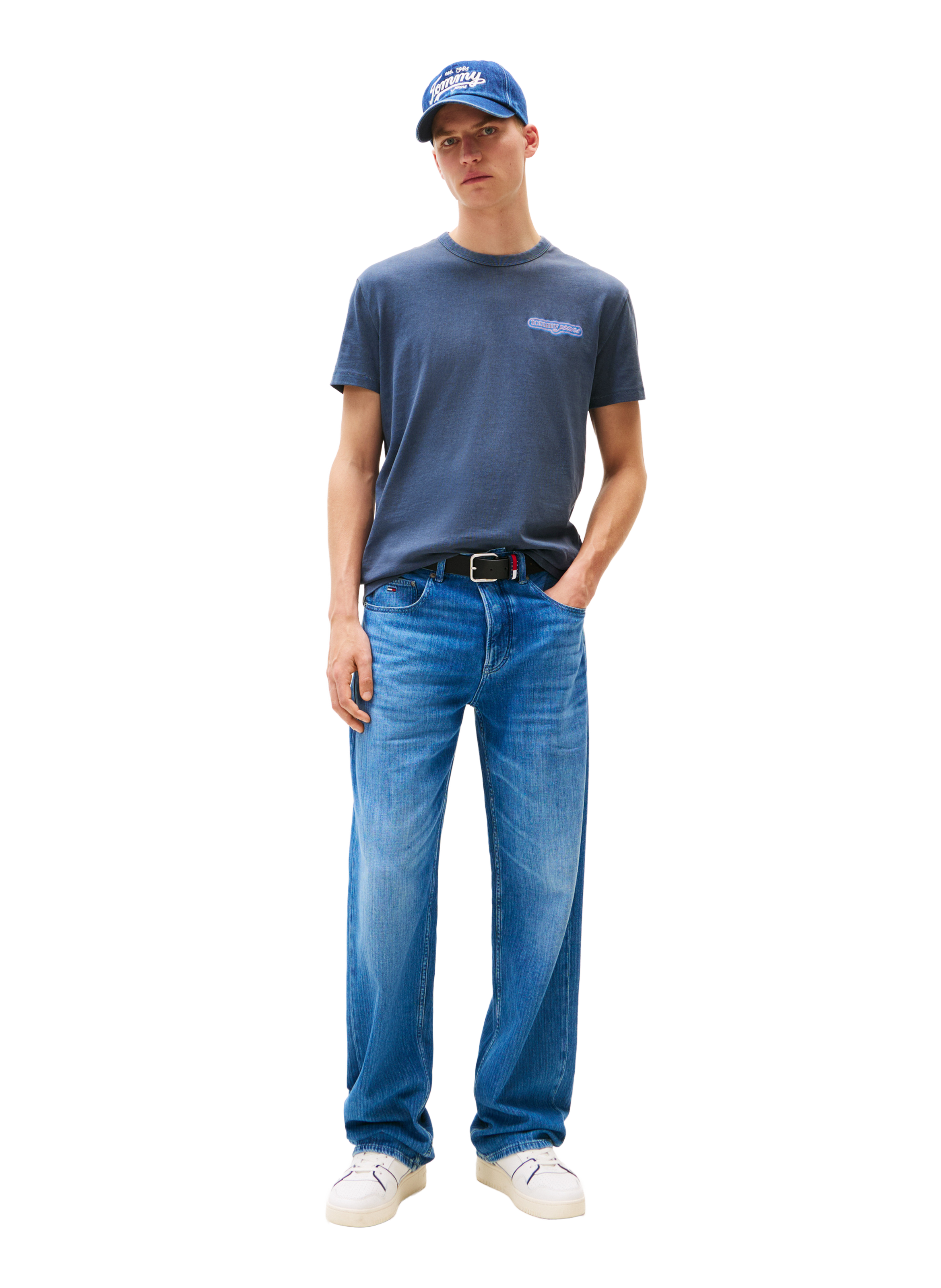 Cotton screen-printed T-shirt TOMMY HILFIGER Blue