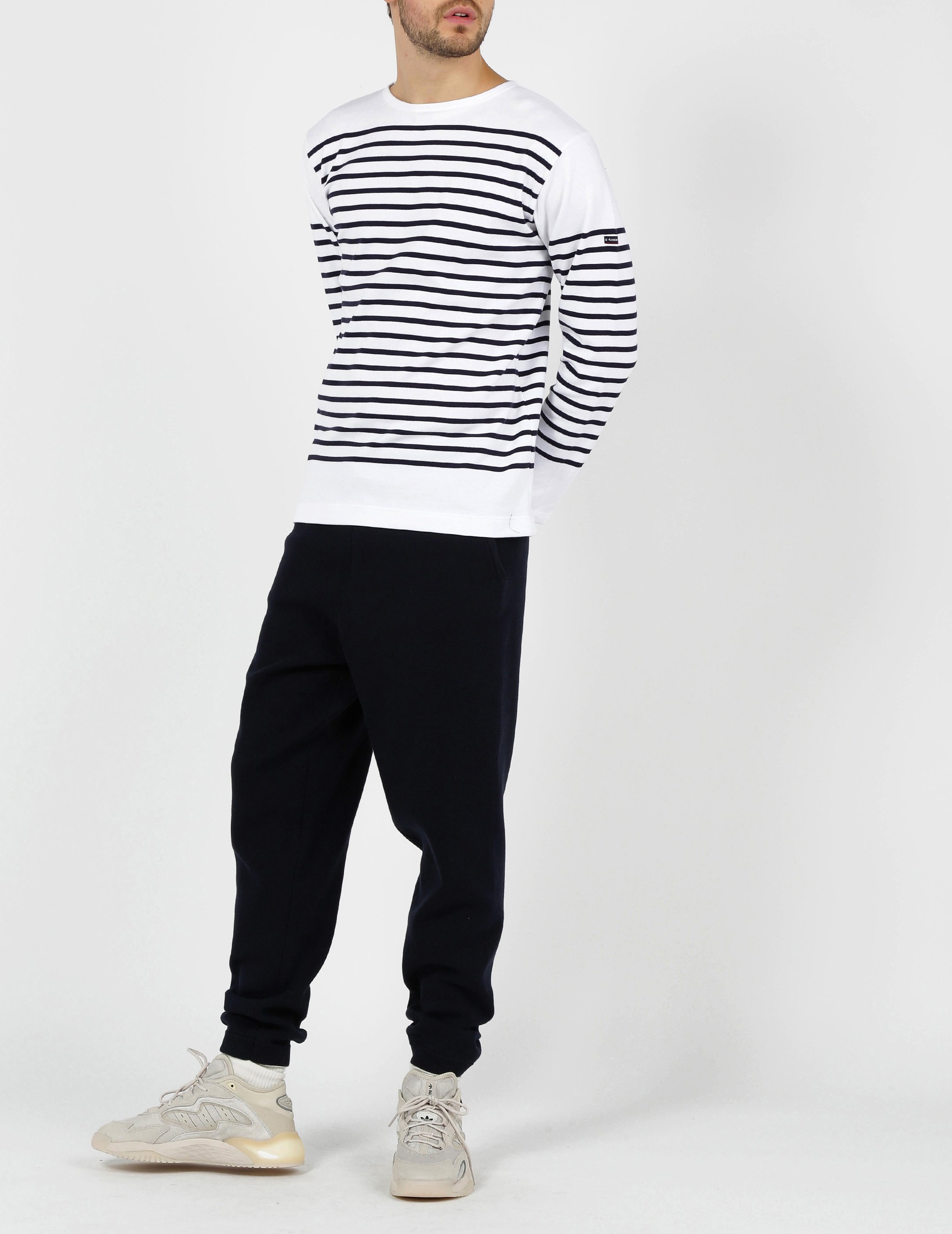 Marinière col rond en jersey de coton lourd ARMOR-LUX Bleu