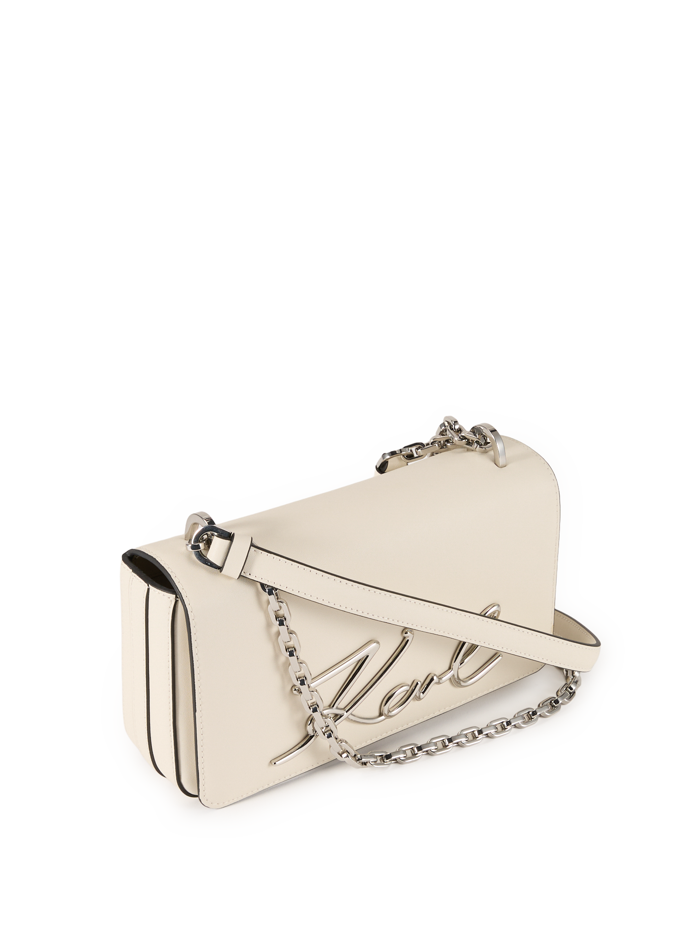 Leather Shoulder bag KARL LAGERFELD Beige