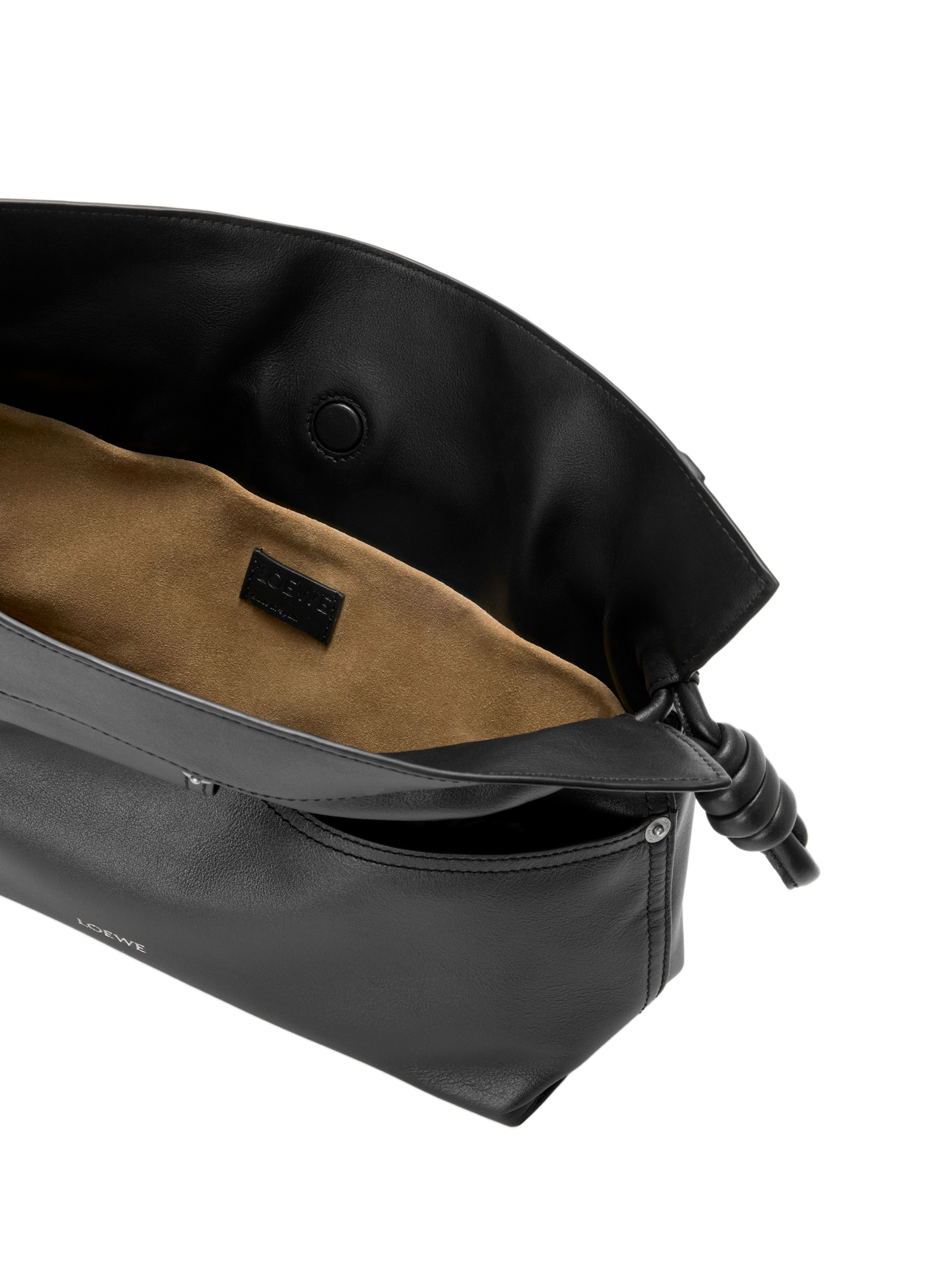 Flamenco clutch moyen Panta en cuir de veau brillantFlamenco clutch moyen Panta en cuir de veau brillant LOEWE Noir