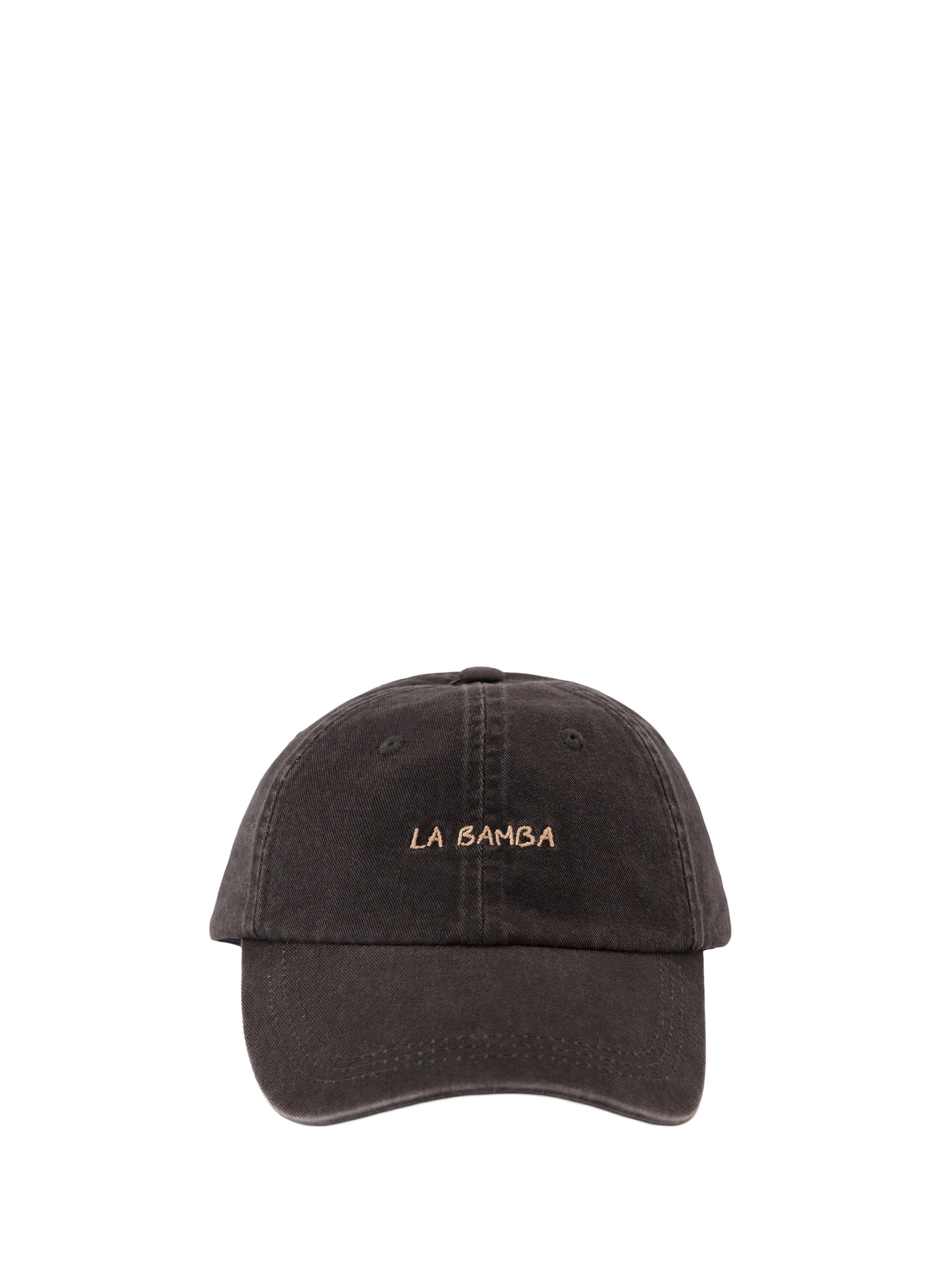 Cap Beaumont embroidered in cotton MAISON LABICHE Black