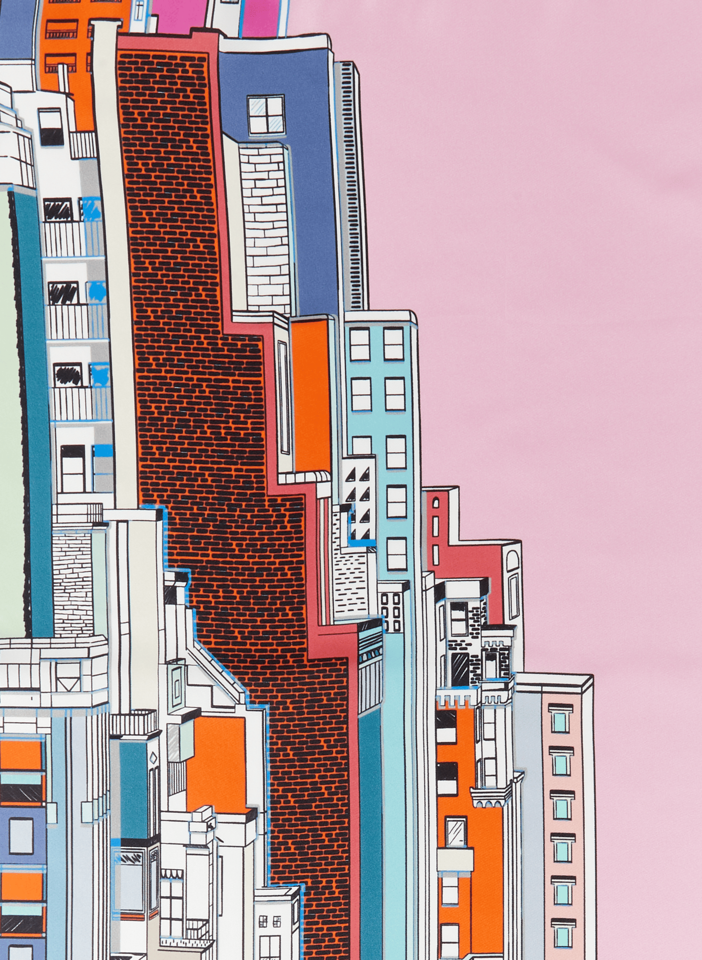 Printed silk scarf AU PRINTEMPS PARIS Multicolour