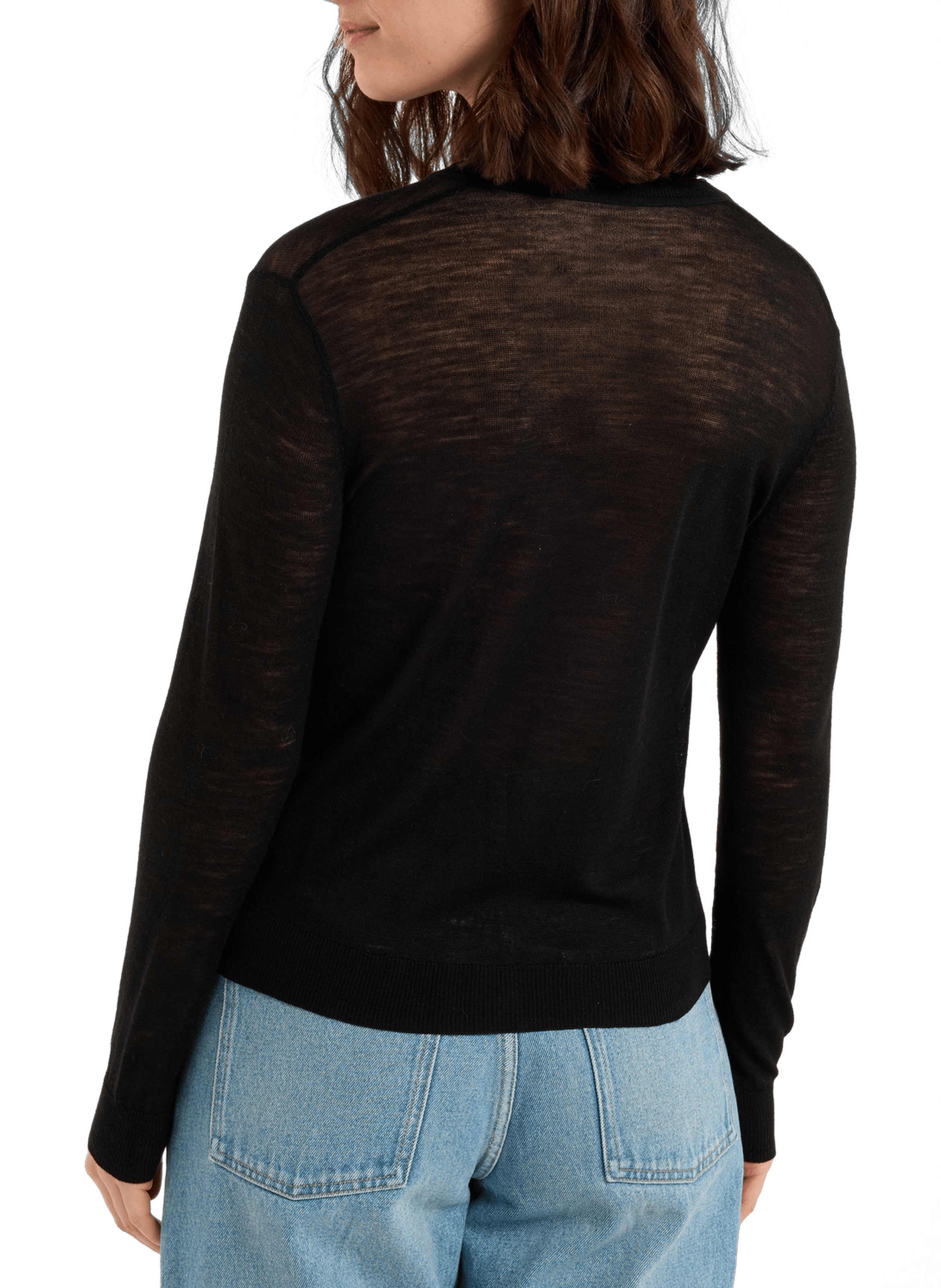 Cardigan Adine en maille fine SAISON 1865 Noir