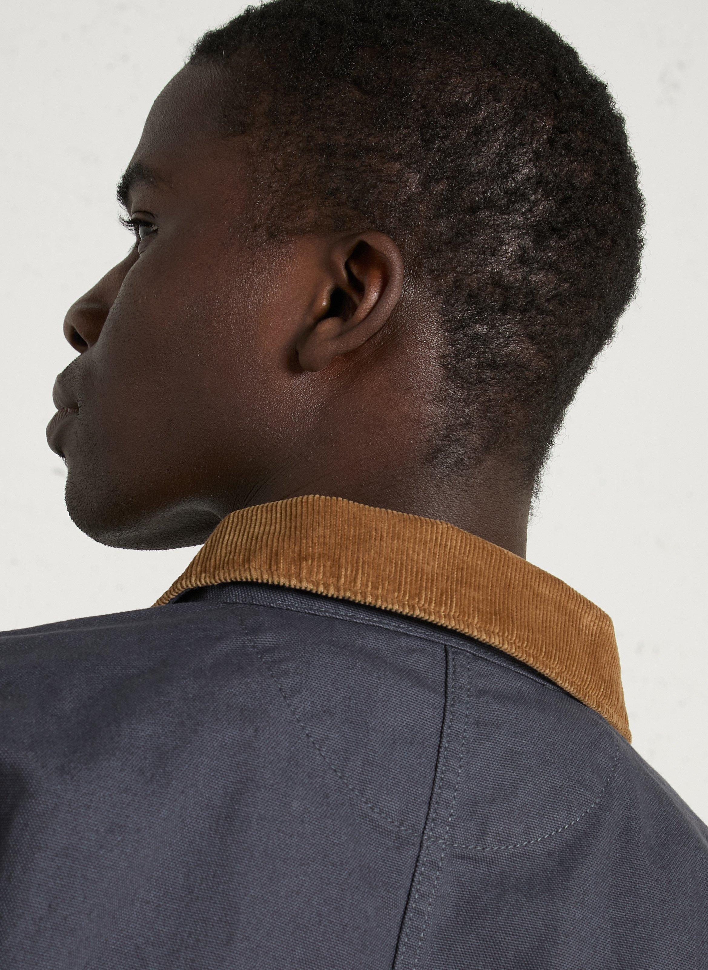 Veste droite col classique en coton bio PATAGONIA Noir