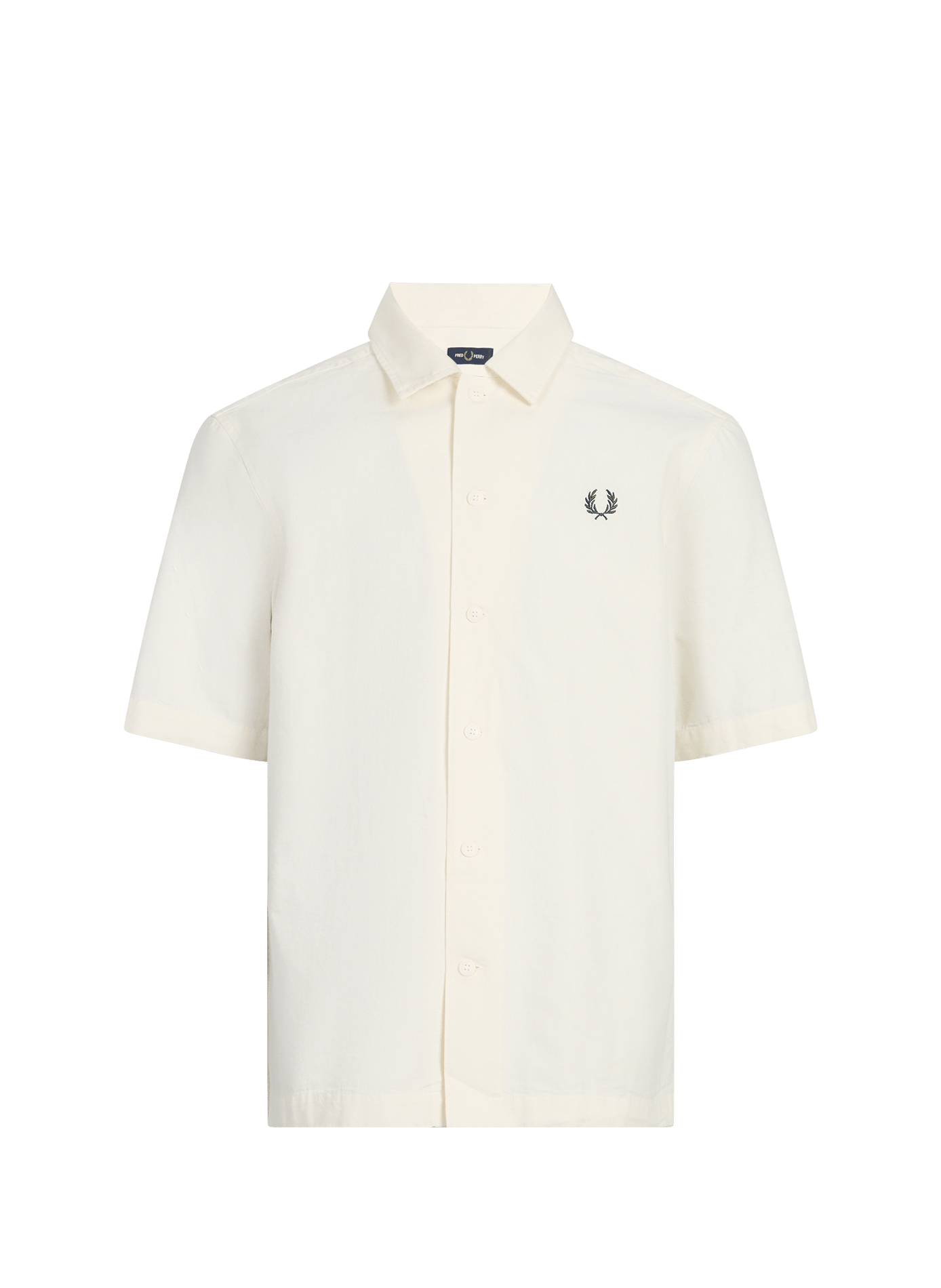 Chemise droite à manches courtes en coton FRED PERRY Beige