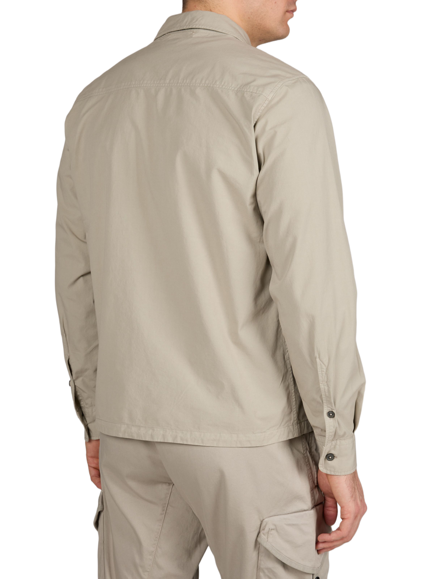 Surchemise zippée en coton CP COMPANY Beige