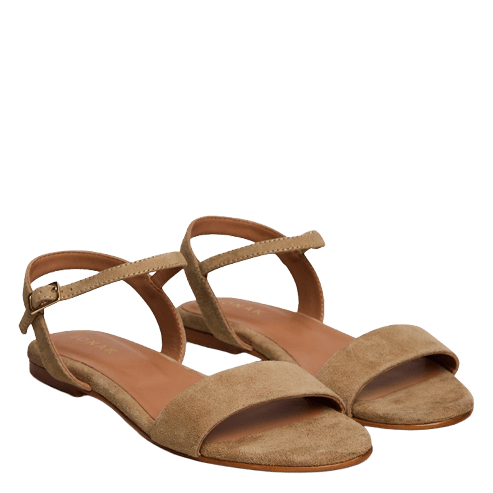 Sandales plates en cuir wagram JONAK Beige