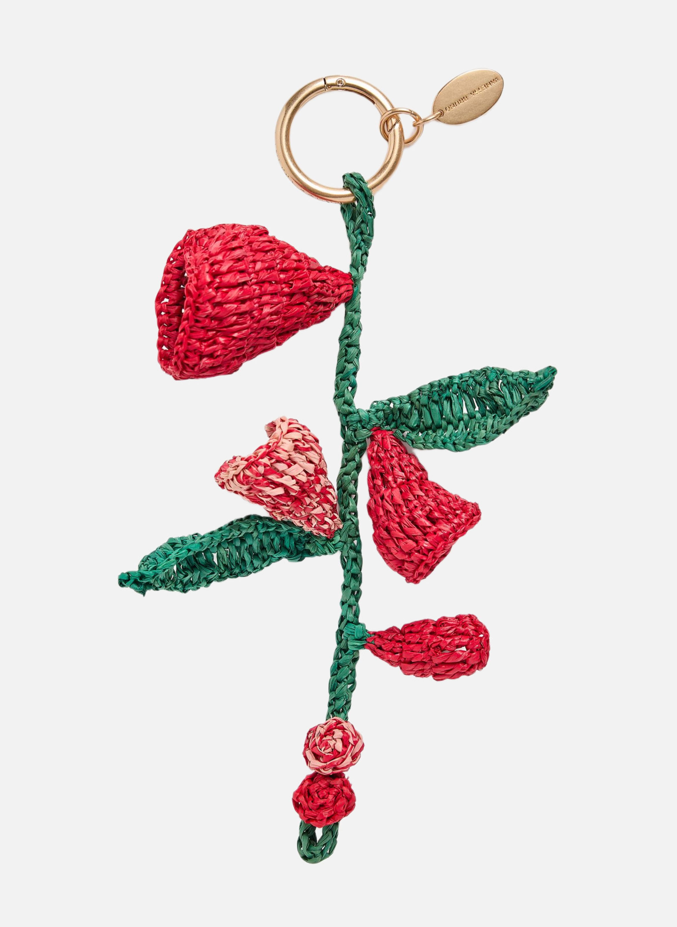 Charms clochette en raphia VANESSA BRUNO Rouge