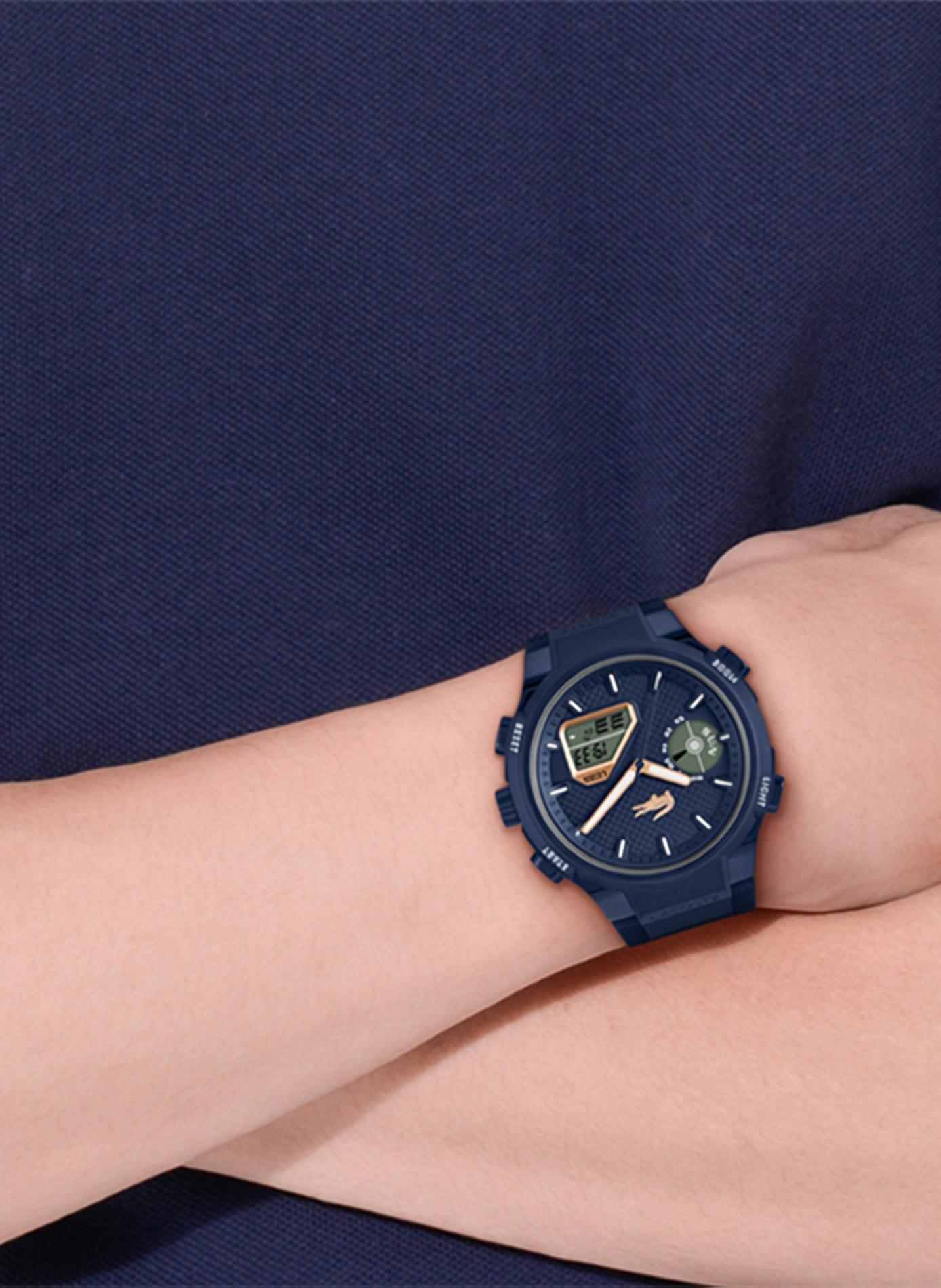 Montre quartz LC33 en silicone LACOSTE MONTRES Bleu