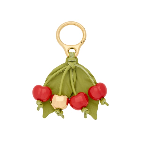Paula's Ibiza - Charm cerises en cuir de veau classique Paula's Ibiza - Charm cerises en cuir de veau classique