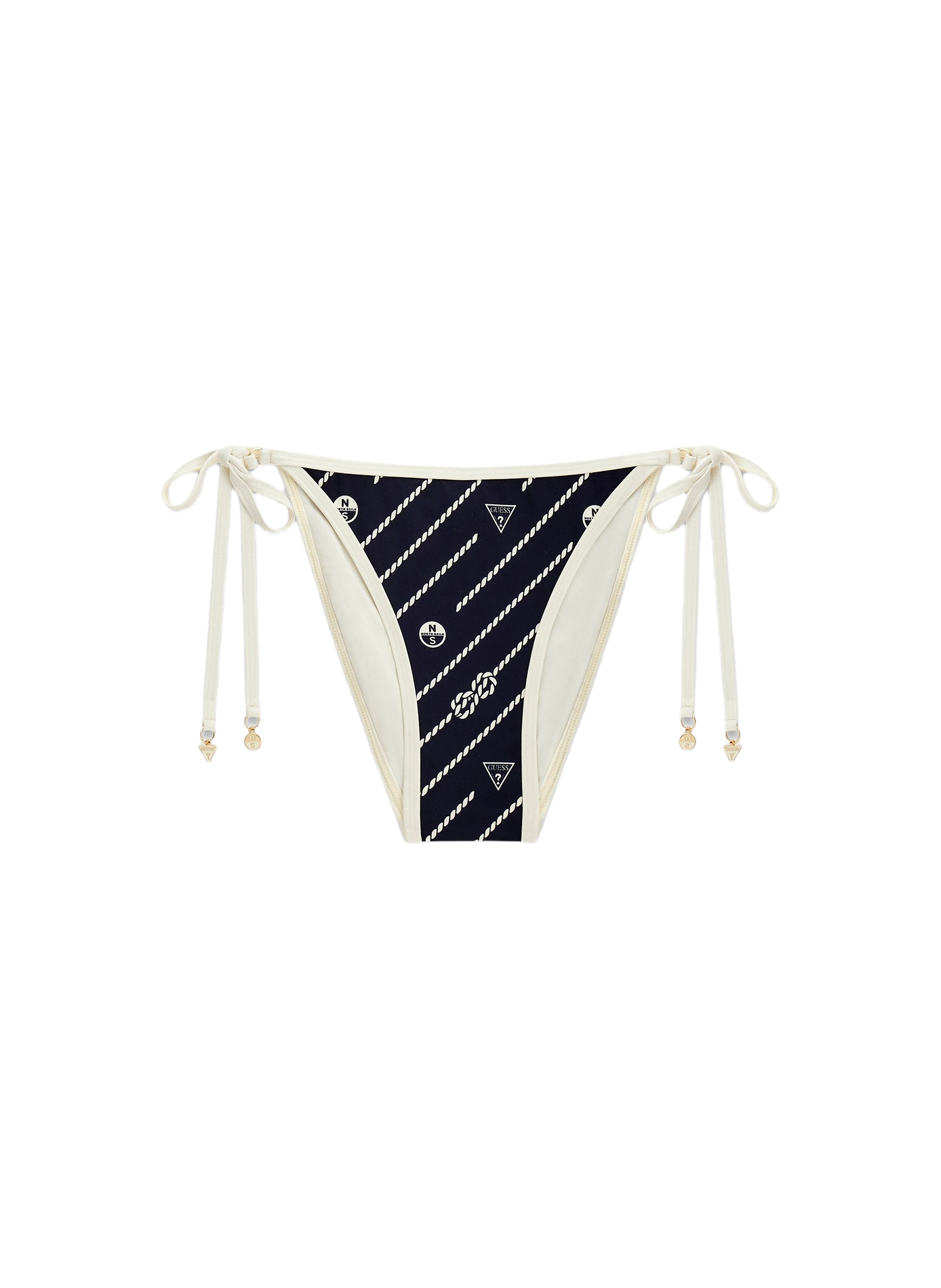 Bikini bottom with tie waist and logo GUESS Multicolour