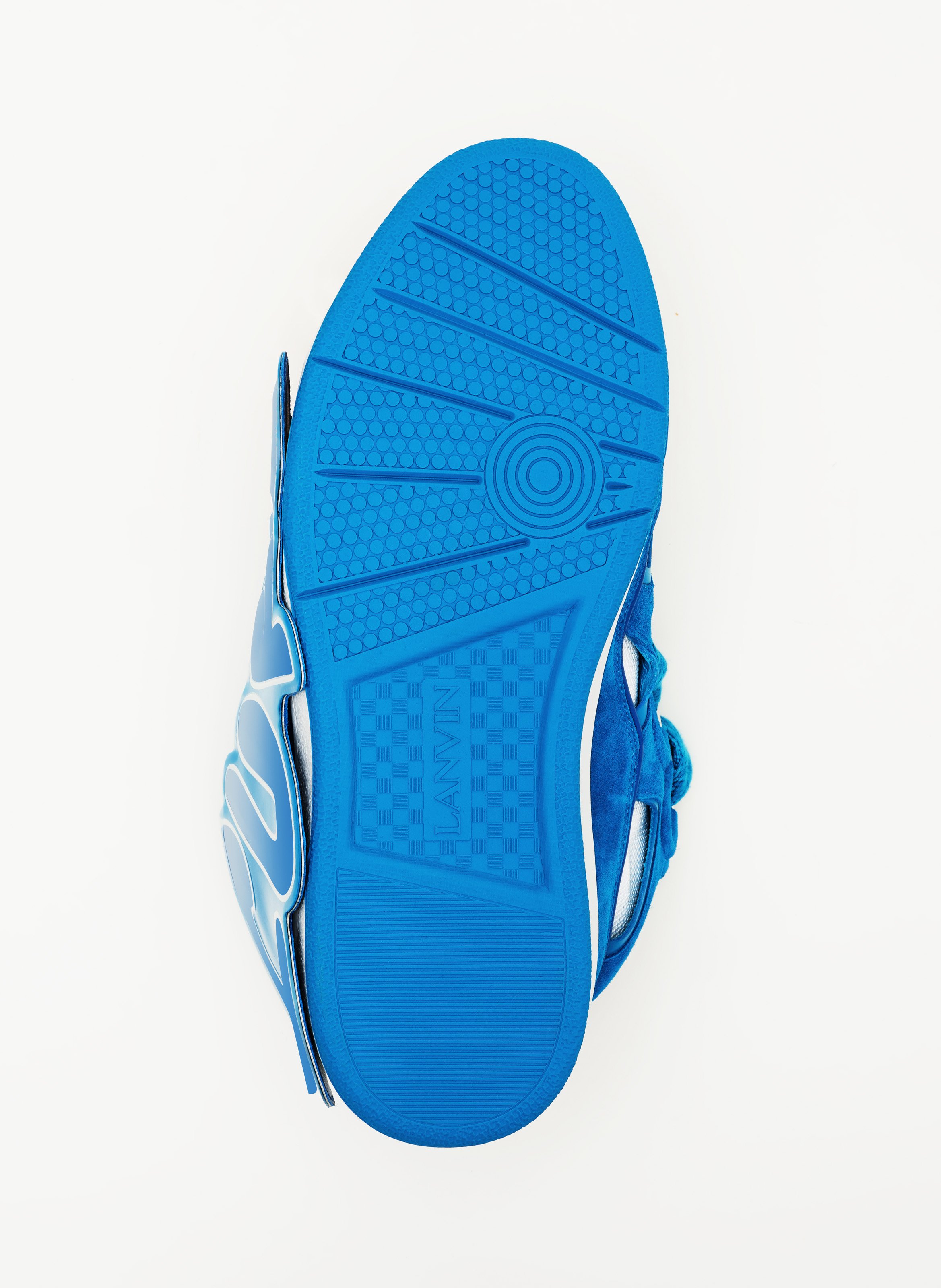 Sneakers urban curb en cuir à patch LANVIN Bleu