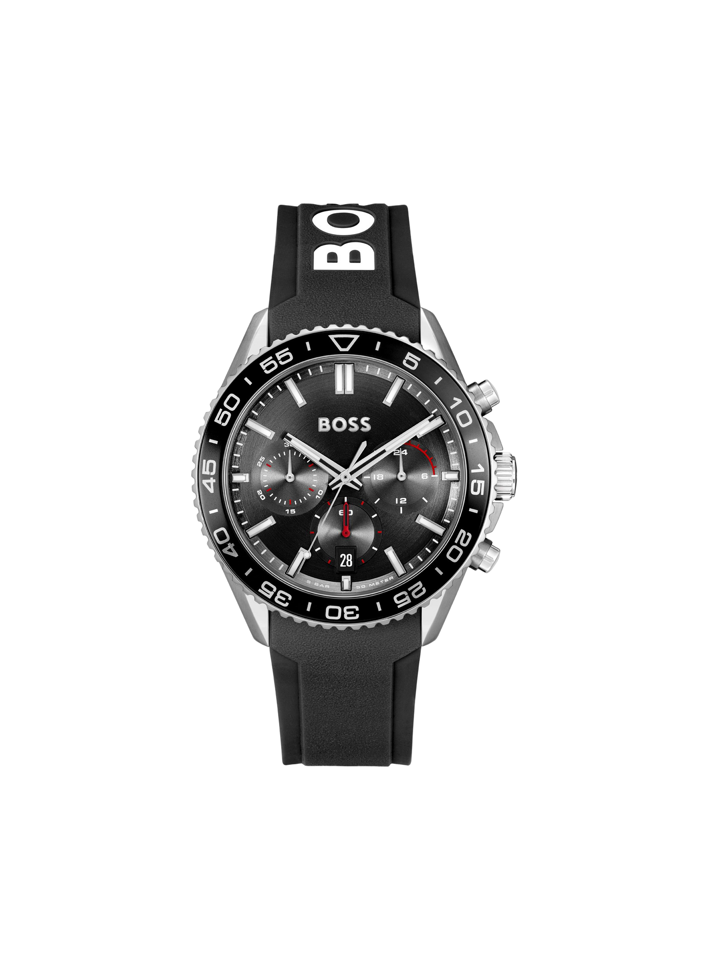 Montre quartz Runner en acier inoxydable BOSS MONTRES Noir