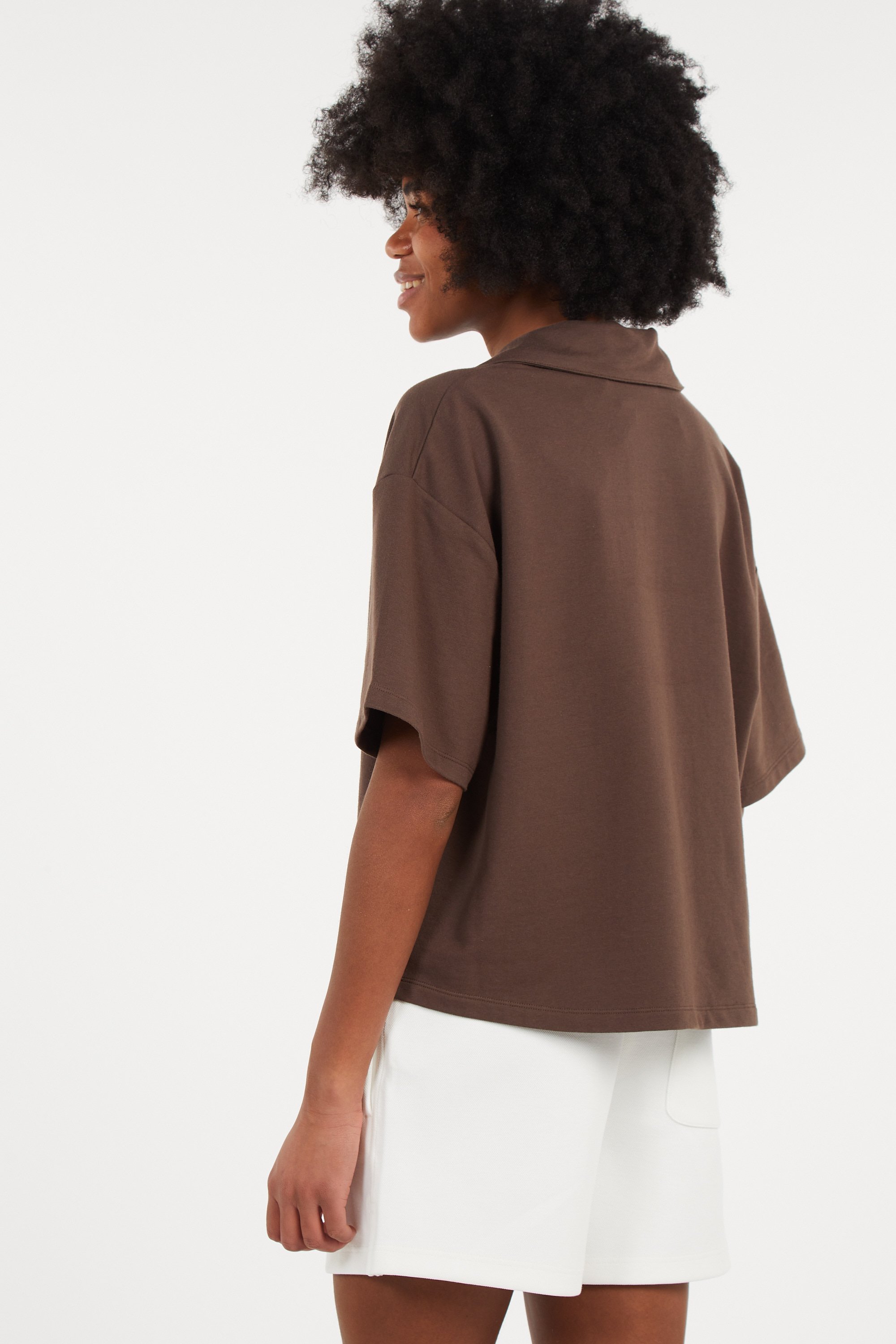 Polo t-shirt loungewear LACOSTE Marron