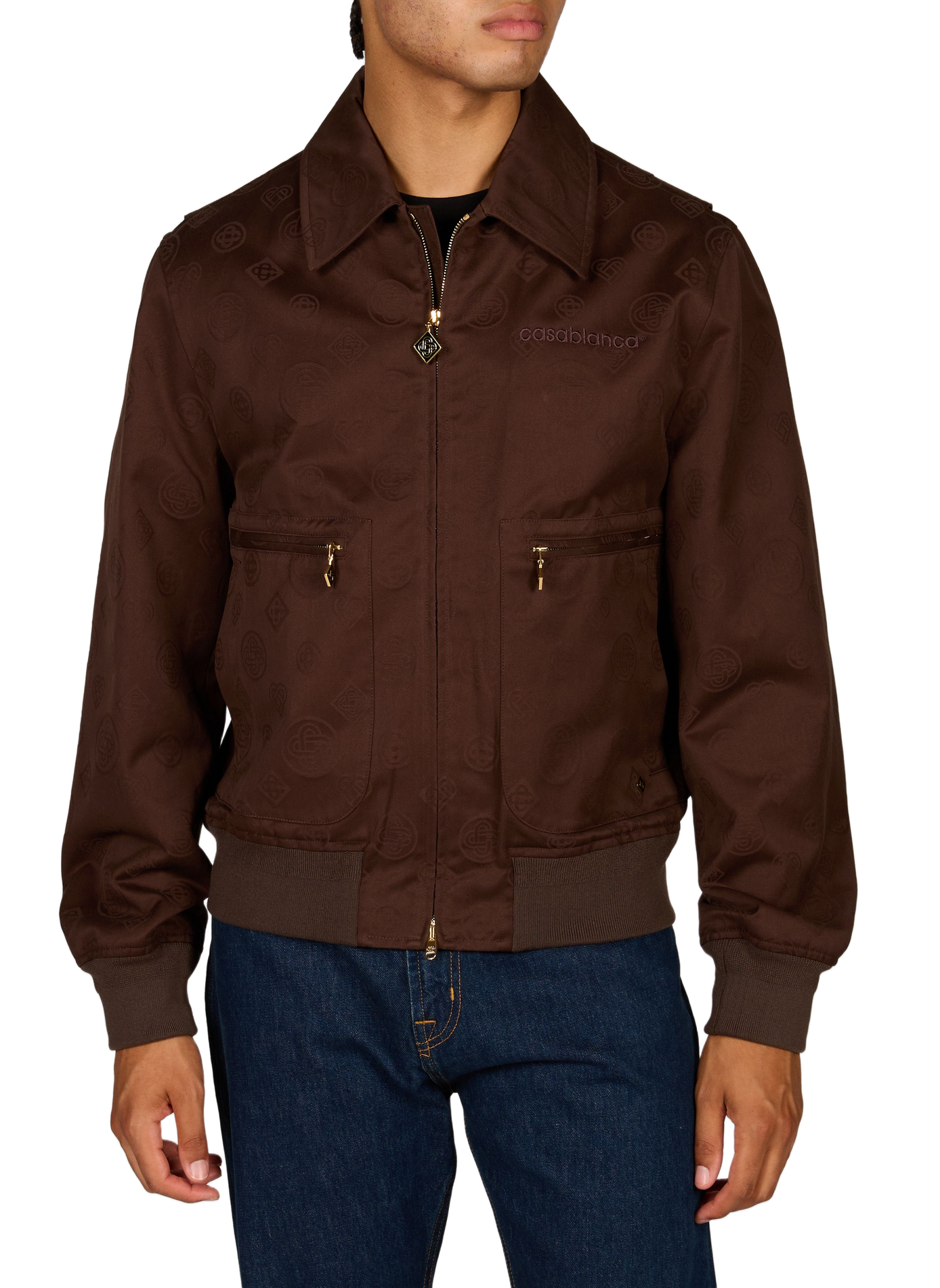 Blouson sérigraphié en coton CASABLANCA PARIS Marron